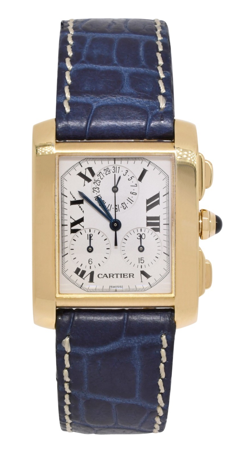 Cartier Tank Francaise Chronoflex 18k Yellow Gold Watch +Papers W5000556 1830 Cartier Tank Francaise Chronoflex 18k Yellow Gold Watch +Papers W5000556 1830