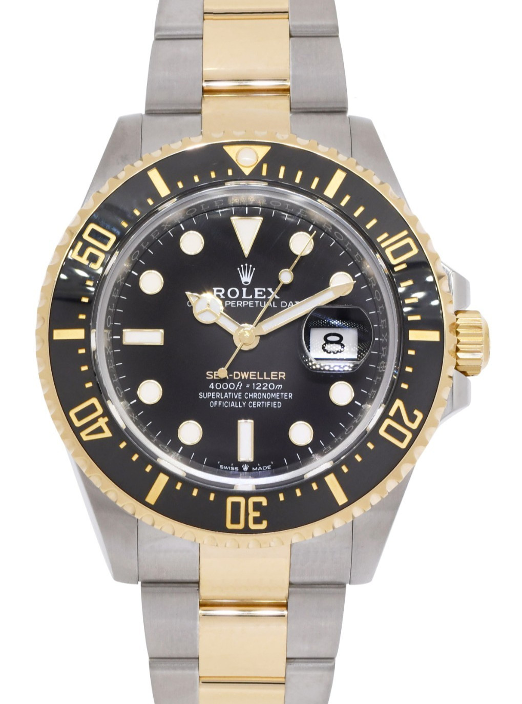 Rolex Sea-Dweller 43 18k Yellow Gold/Steel Black Mens Watch +Card '22 126603