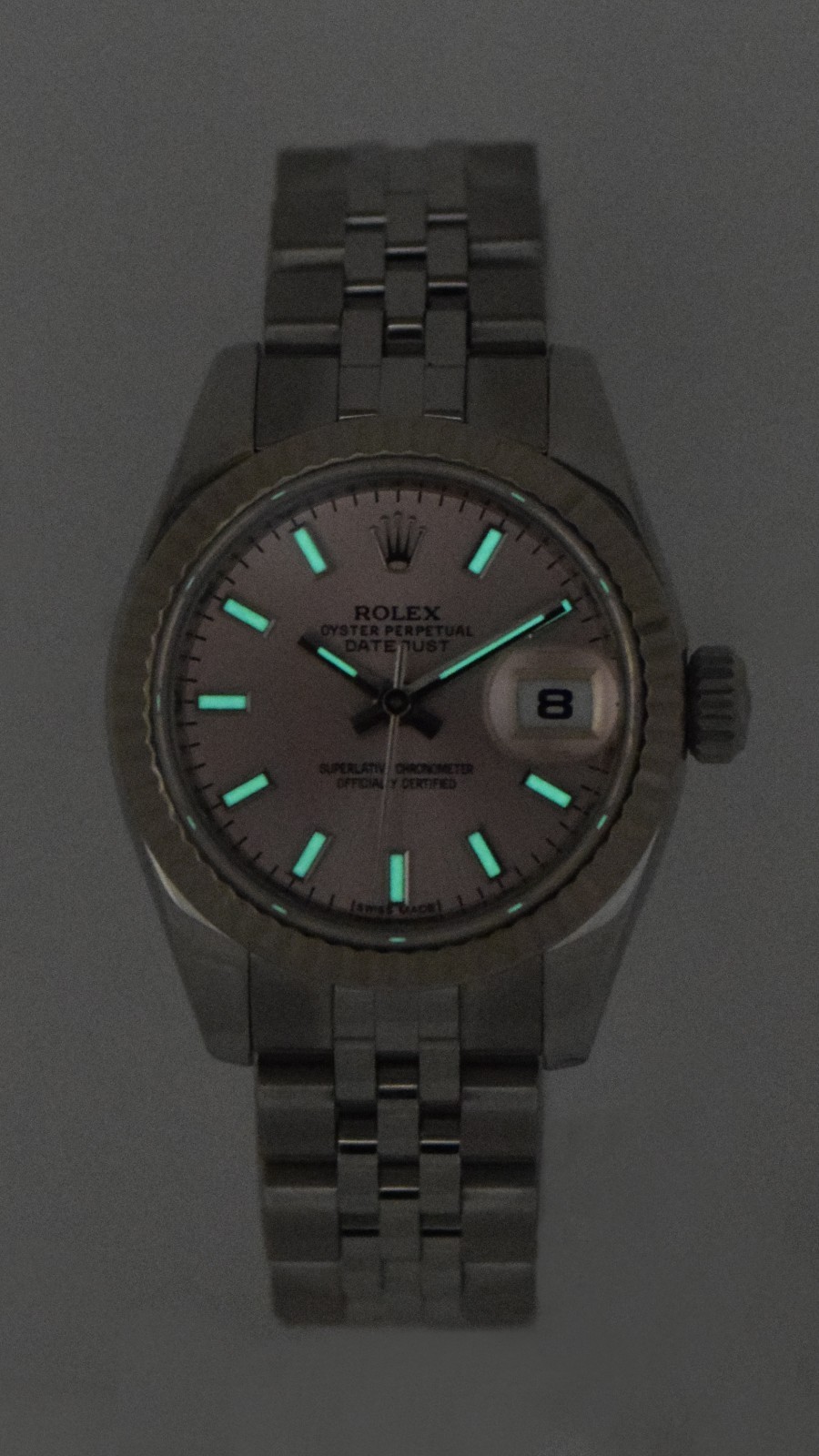 Rolex Datejust Steel & White Gold Bezel Pink Dial Ladies 26mm Watch '12+ 179174 Rolex Datejust Steel & White Gold Bezel Pink Dial Ladies 26mm Watch '12+ 179174