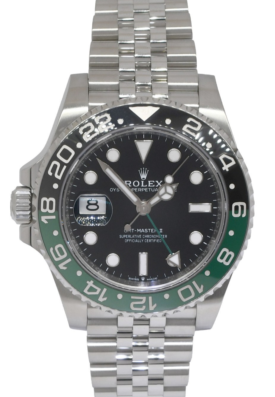 Rolex GMT-Master II Sprite Lefty Steel Black/Green Jubilee Watch B/P '26 126720 Rolex GMT-Master II Sprite Lefty Steel Black/Green Jubilee Watch B/P '26 126720