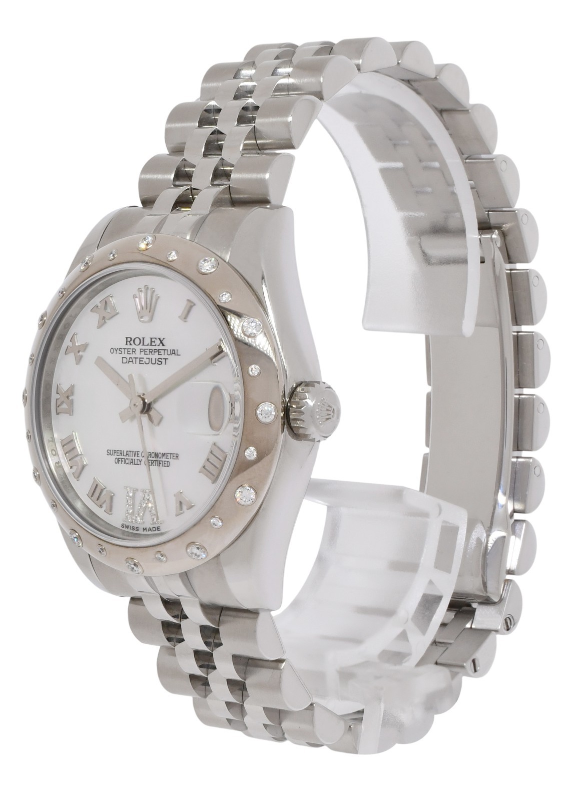 Rolex Datejust Steel 18k Gold Diamond VI MOP Ladies 31mm Watch +Card '17 178344