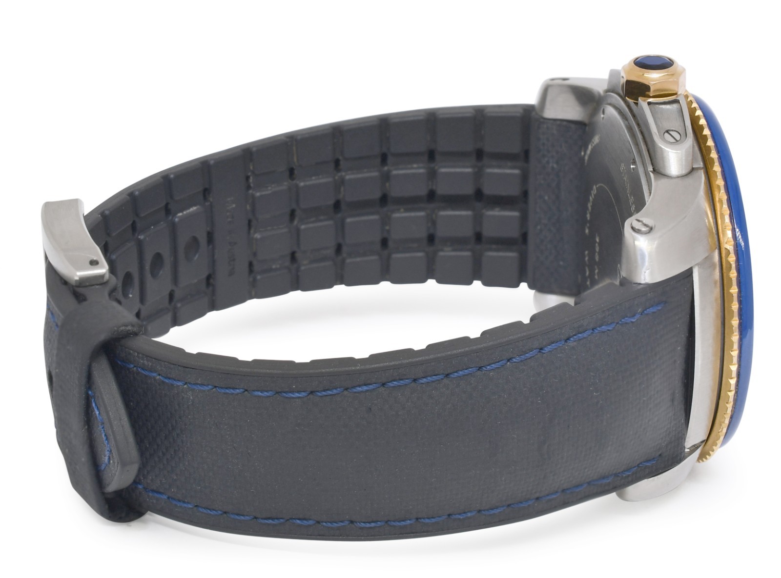 Cartier Calibre Diver Steel & 18k Rose Gold Bezel Blue 42mm Watch W2CA0008 3729