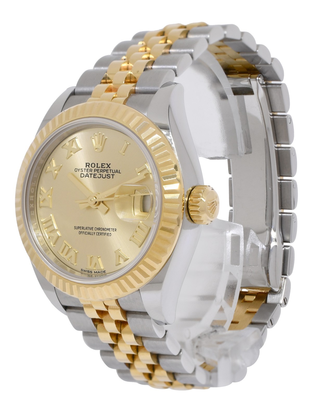 Rolex Datejust 28 18k Yellow Gold/Steel Champagne Ladies Watch +Card '19 279173