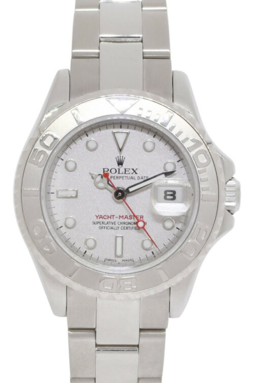 Rolex Yacht-Master Steel & Platinum Dial Ladies 29mm Watch +Papers D 169622 Rolex Yacht-Master Steel & Platinum Dial Ladies 29mm Watch +Papers D 169622