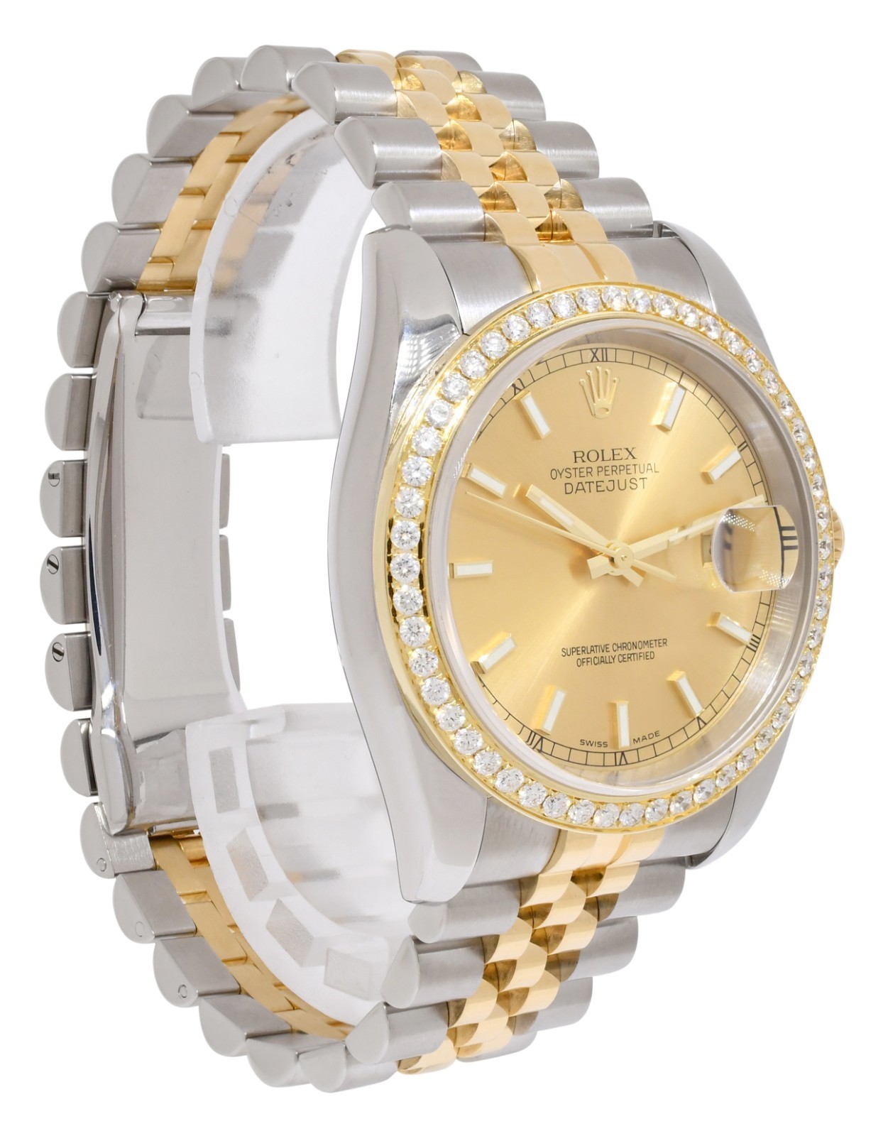 Rolex Datejust 18k Yellow Gold/Steel & Diamond Bezel 36mm Watch F 116233 Rolex Datejust 18k Yellow Gold/Steel & Diamond Bezel 36mm Watch F 116233