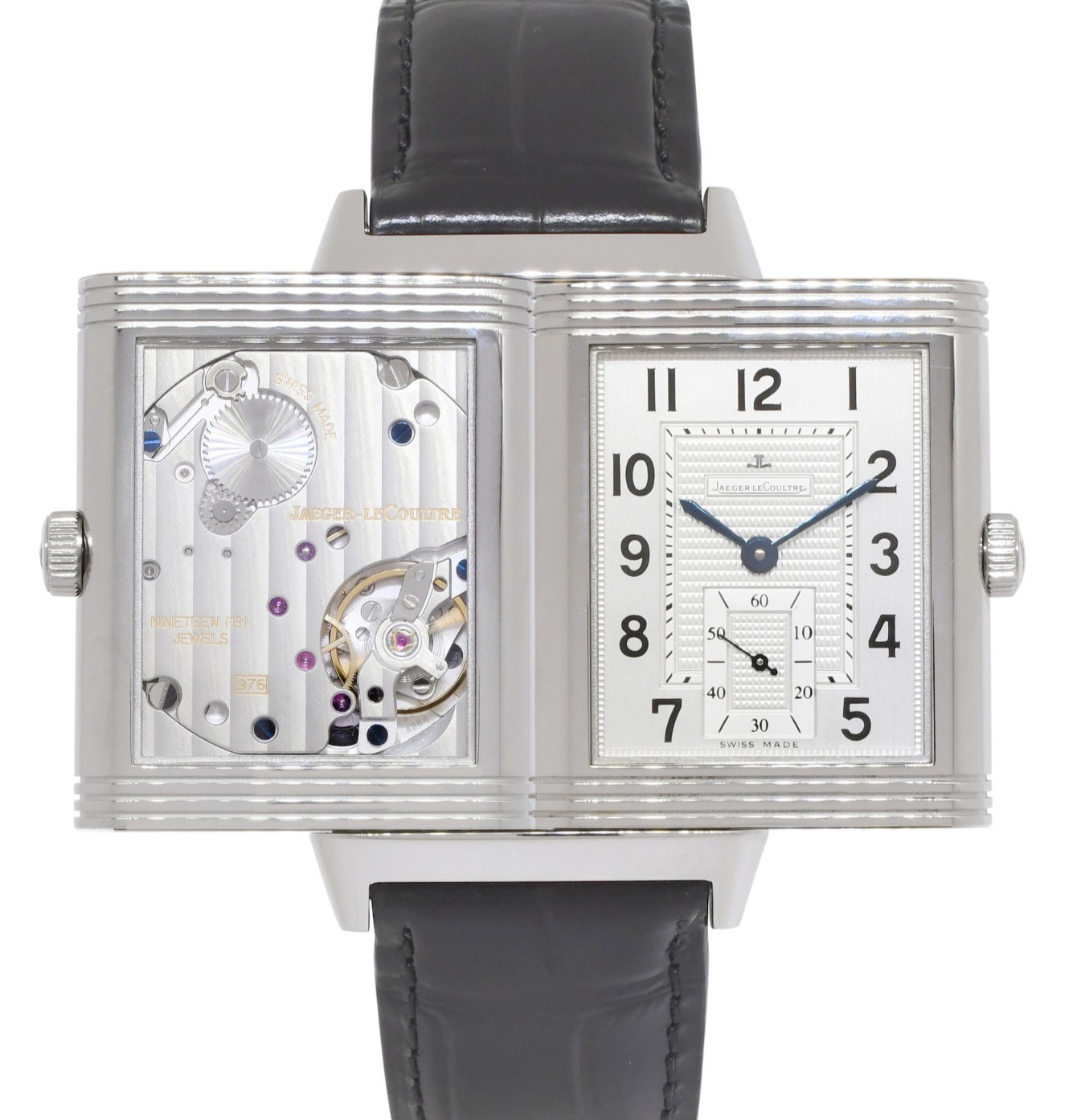 Jaeger LeCoultre Reverso Grande 976 Steel Manual Watch +Paper Q3738420 273.8.04 Jaeger LeCoultre Reverso Grande 976 Steel Manual Watch +Paper Q3738420 273.8.04