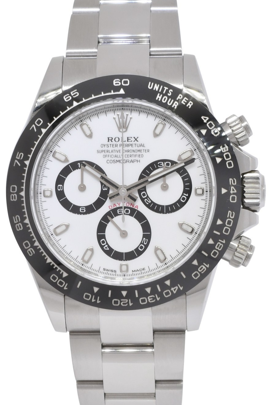 Rolex Daytona Chronograph Steel & Ceramic White Dial 40mm Watch B/P '21 116500 Rolex Daytona Chronograph Steel & Ceramic White Dial 40mm Watch B/P '21 116500