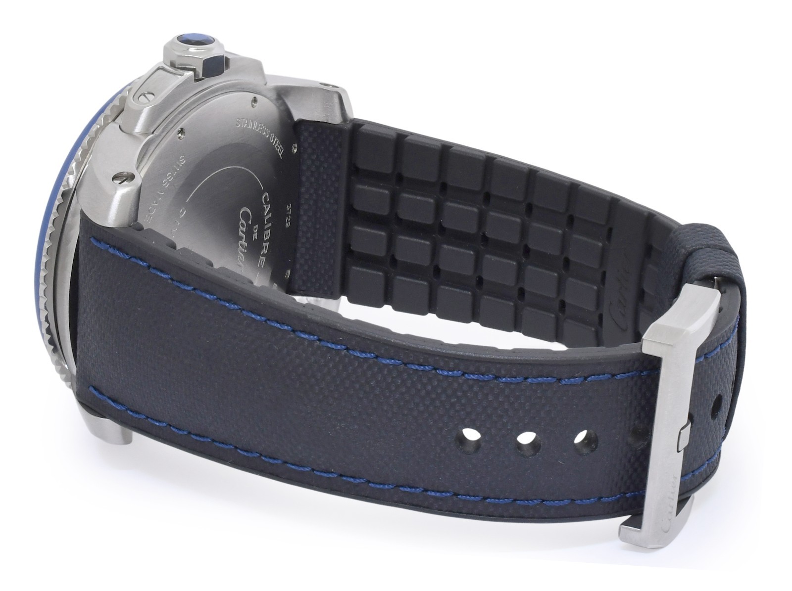 Cartier Calibre Diver Steel & Ceramic Bezel Blue 42mm Watch WSCA0010 3729