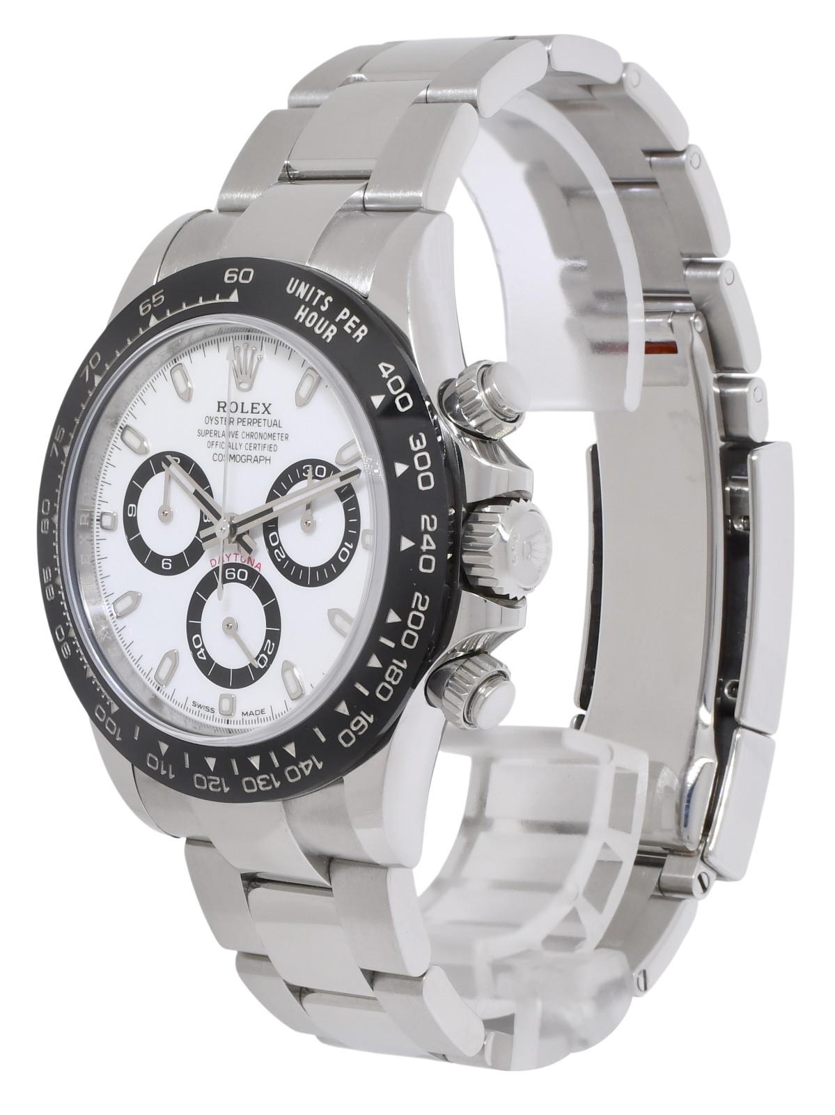 Rolex Daytona Chronograph Steel & Ceramic White Dial 40mm Watch B/P '21 116500