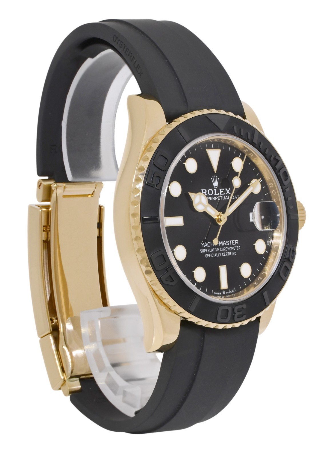 Rolex Yacht-Master 42 18k Yellow Gold Mens Oysterflex Watch B/P '23 226658 Rolex Yacht-Master 42 18k Yellow Gold Mens Oysterflex Watch B/P '23 226658
