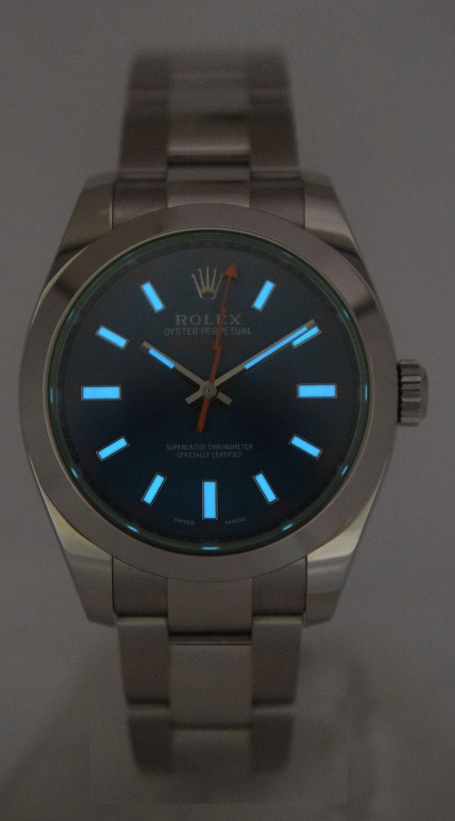 Rolex Milgauss Steel Blue Dial Green Crystal Mens 40mm Watch +Card '17 116400 Rolex Milgauss Steel Blue Dial Green Crystal Mens 40mm Watch +Card '17 116400