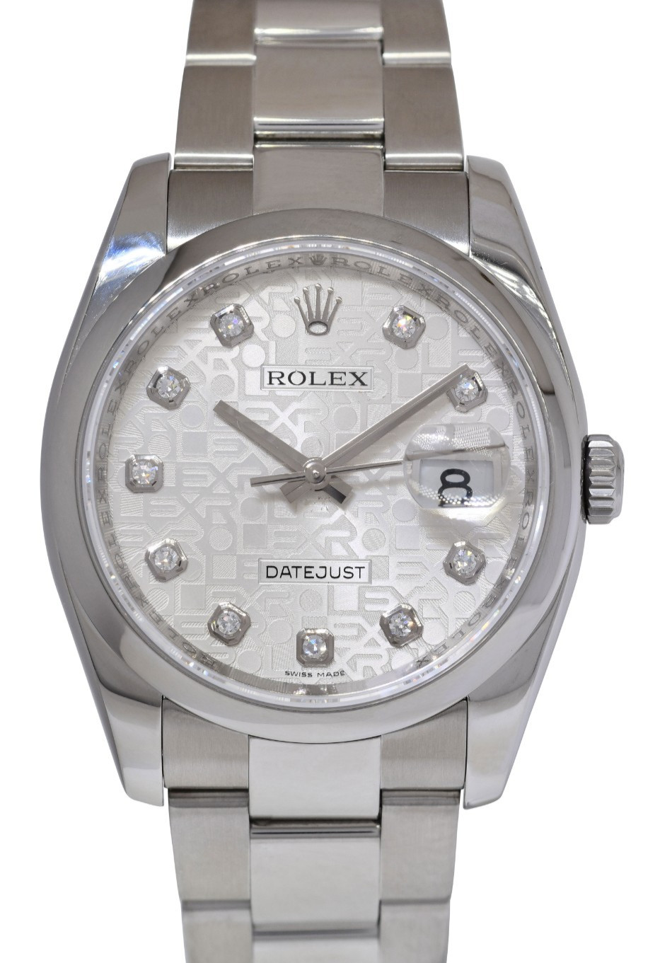 Rolex Datejust Steel Jubilee Diamond Dial Oyster Bracelet 36mm Watch Z 116200