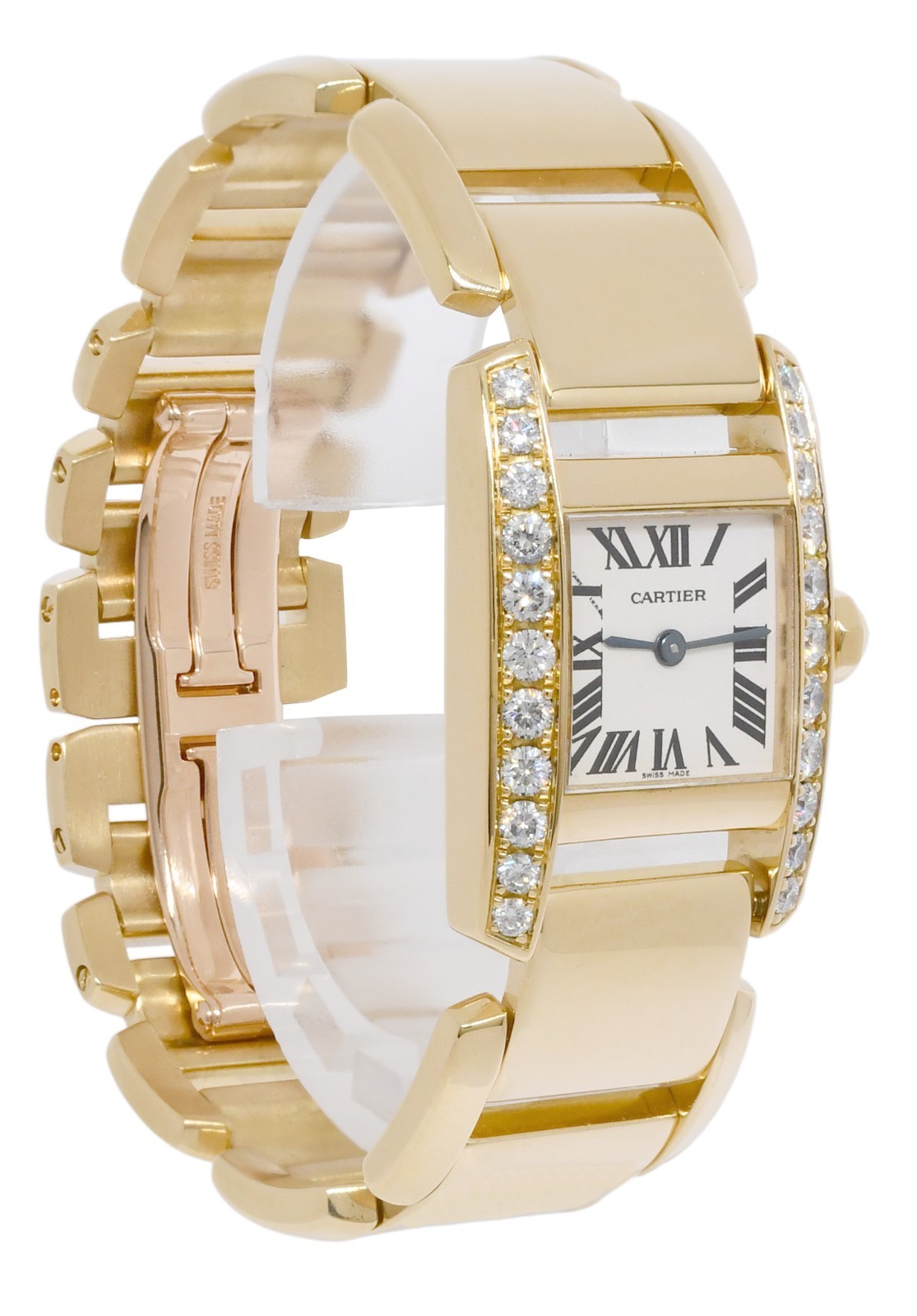 Cartier Tankissime 18k Yellow Gold & Diamond Ladies Quartz Watch WE70017H 2800