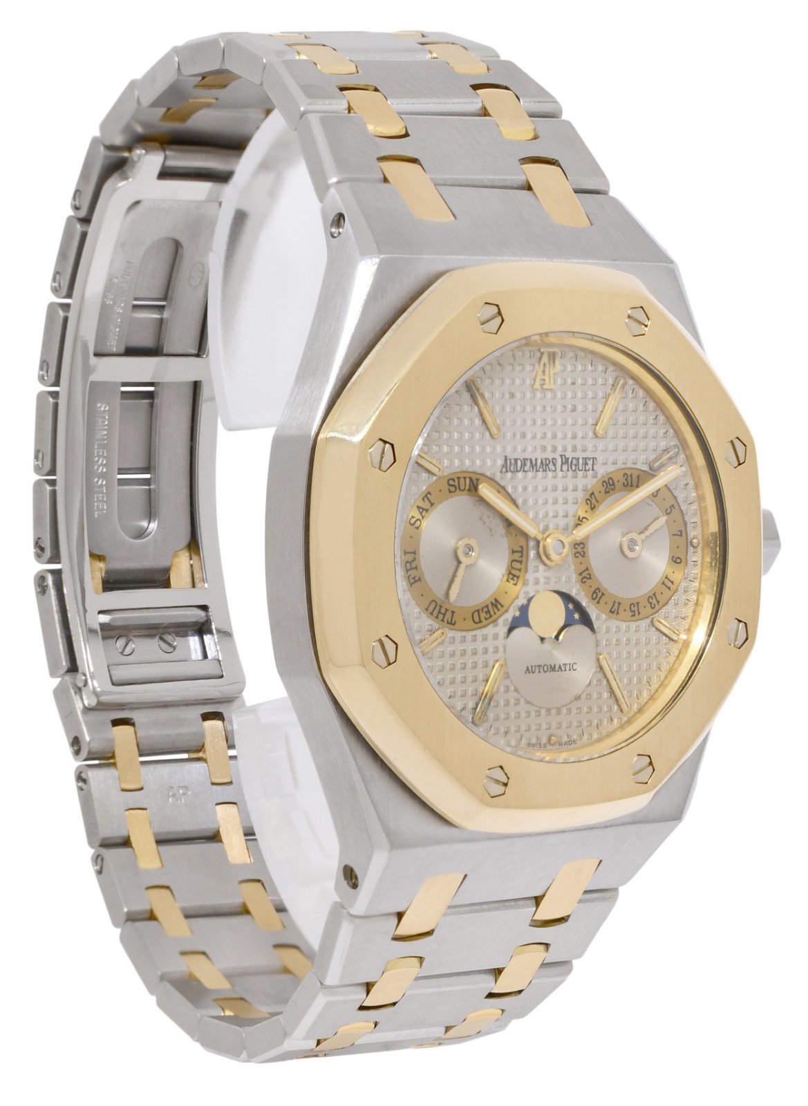 Audemars Piguet Royal Oak Day-Date Moonphase 18k Yellow Gold/Steel Watch 25594SA