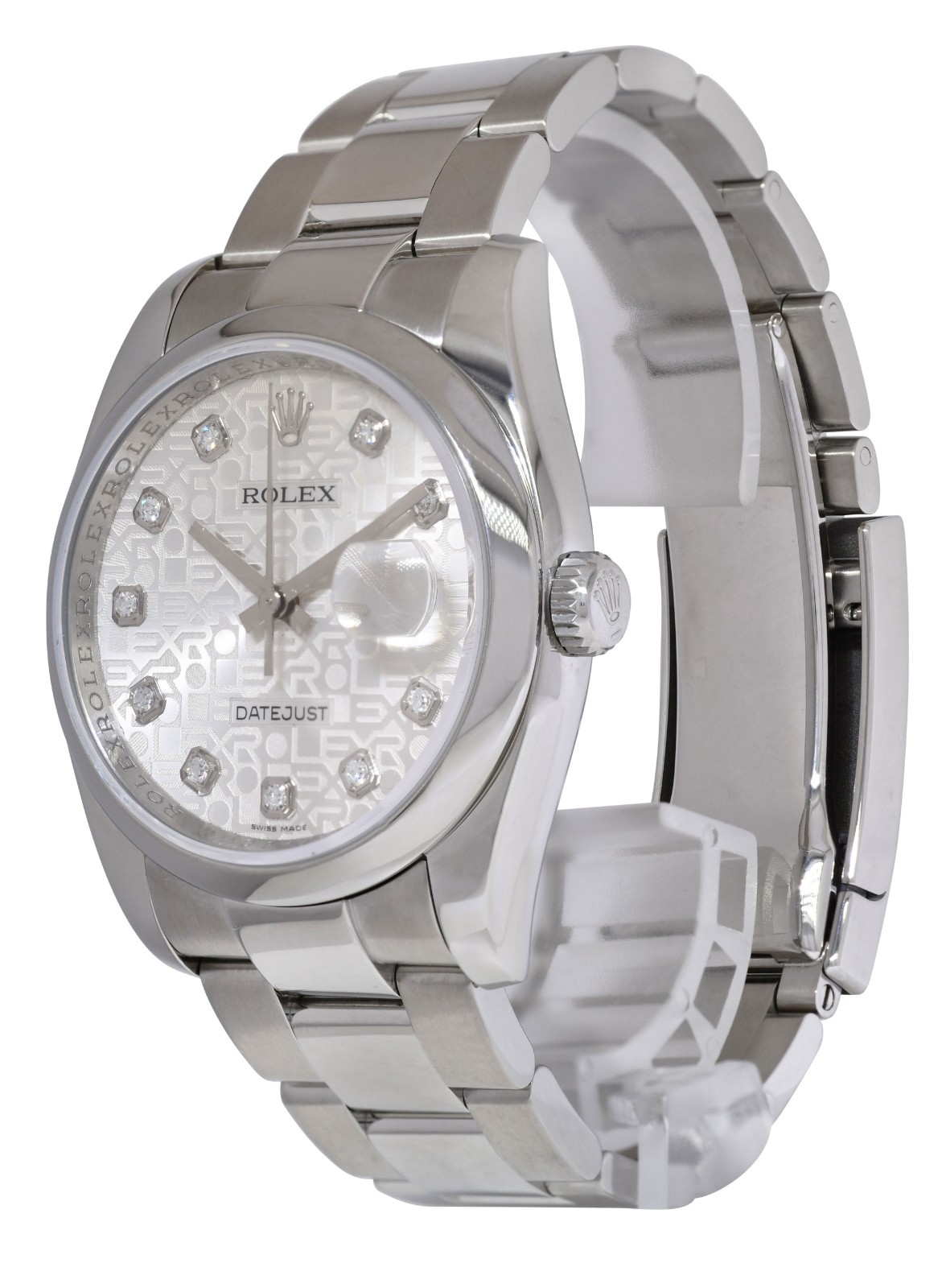 Rolex Datejust Steel Jubilee Diamond Dial Oyster Bracelet 36mm Watch Z 116200 Rolex Datejust Steel Jubilee Diamond Dial Oyster Bracelet 36mm Watch Z 116200