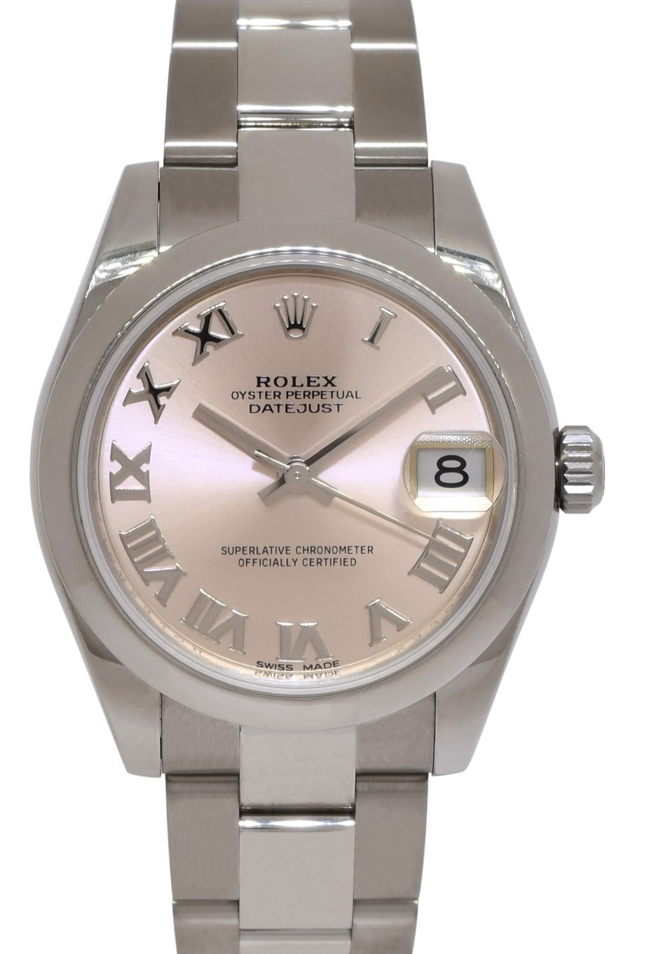Rolex Datejust 31 Steel Pink Dial Oyster Bracelet Ladies Watch +Card '19 178240 Rolex Datejust 31 Steel Pink Dial Oyster Bracelet Ladies Watch +Card '19 178240