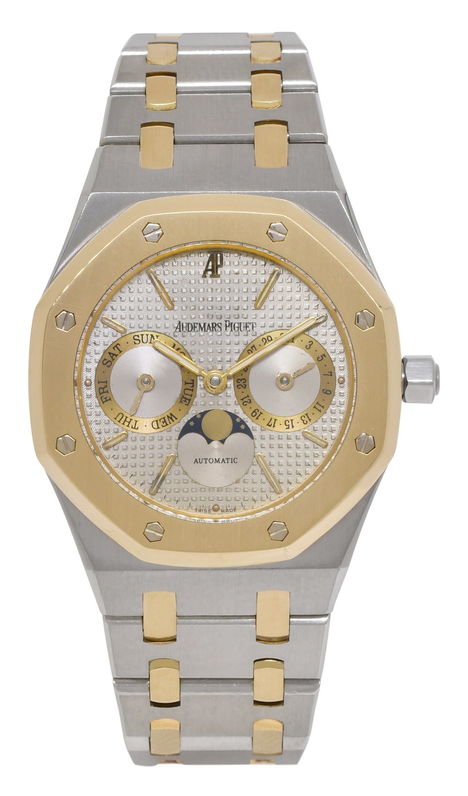 Audemars Piguet Royal Oak Day-Date Moonphase 18k Yellow Gold/Steel Watch 25594SA