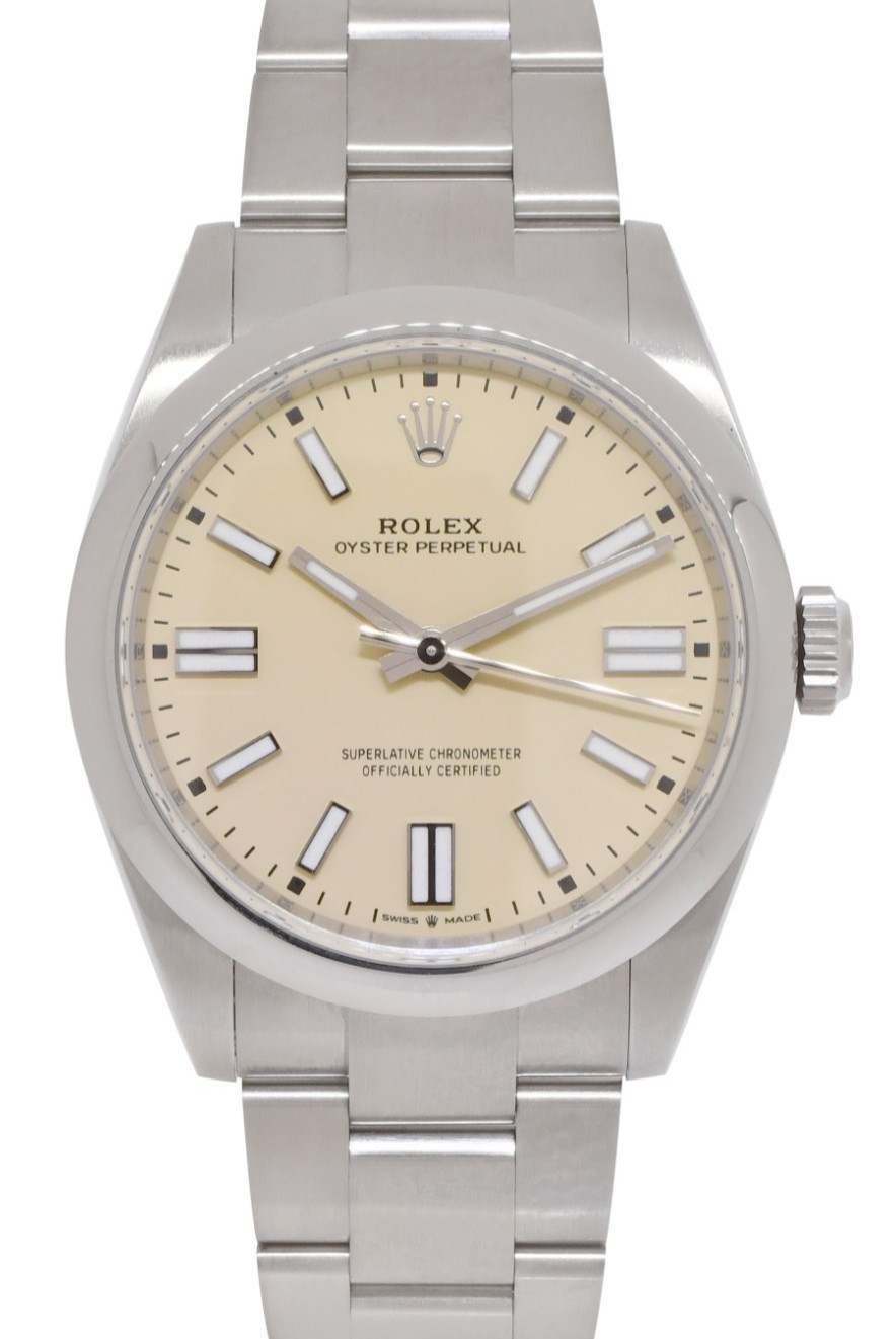 NOS Rolex Oyster Perpetual 41 Beige Dial Mens Watch B/P '26 134300 NOS Rolex Oyster Perpetual 41 Beige Dial Mens Watch B/P '26 134300