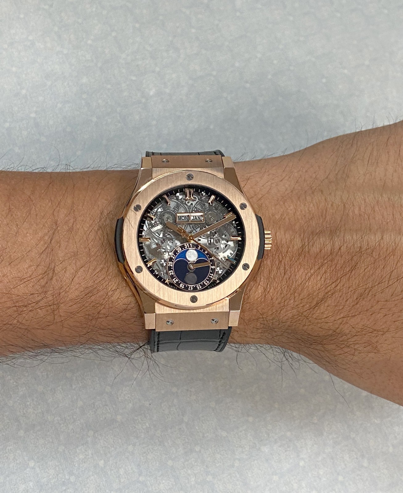 Hublot Classic Fusion Aerofusion Moonphase Skeleton Watch B/P 517.OX.0180.LR Hublot Classic Fusion Aerofusion Moonphase Skeleton Watch B/P 517.OX.0180.LR