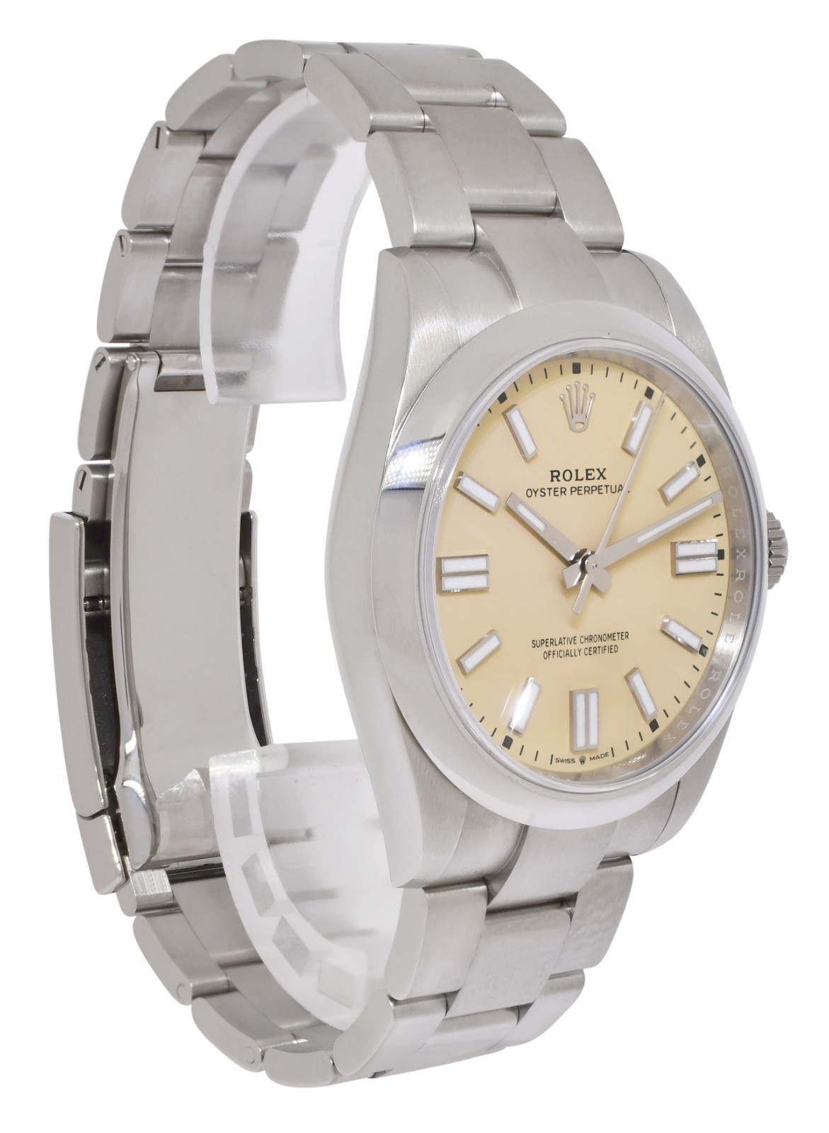 NOS Rolex Oyster Perpetual 41 Beige Dial Mens Watch B/P '26 134300