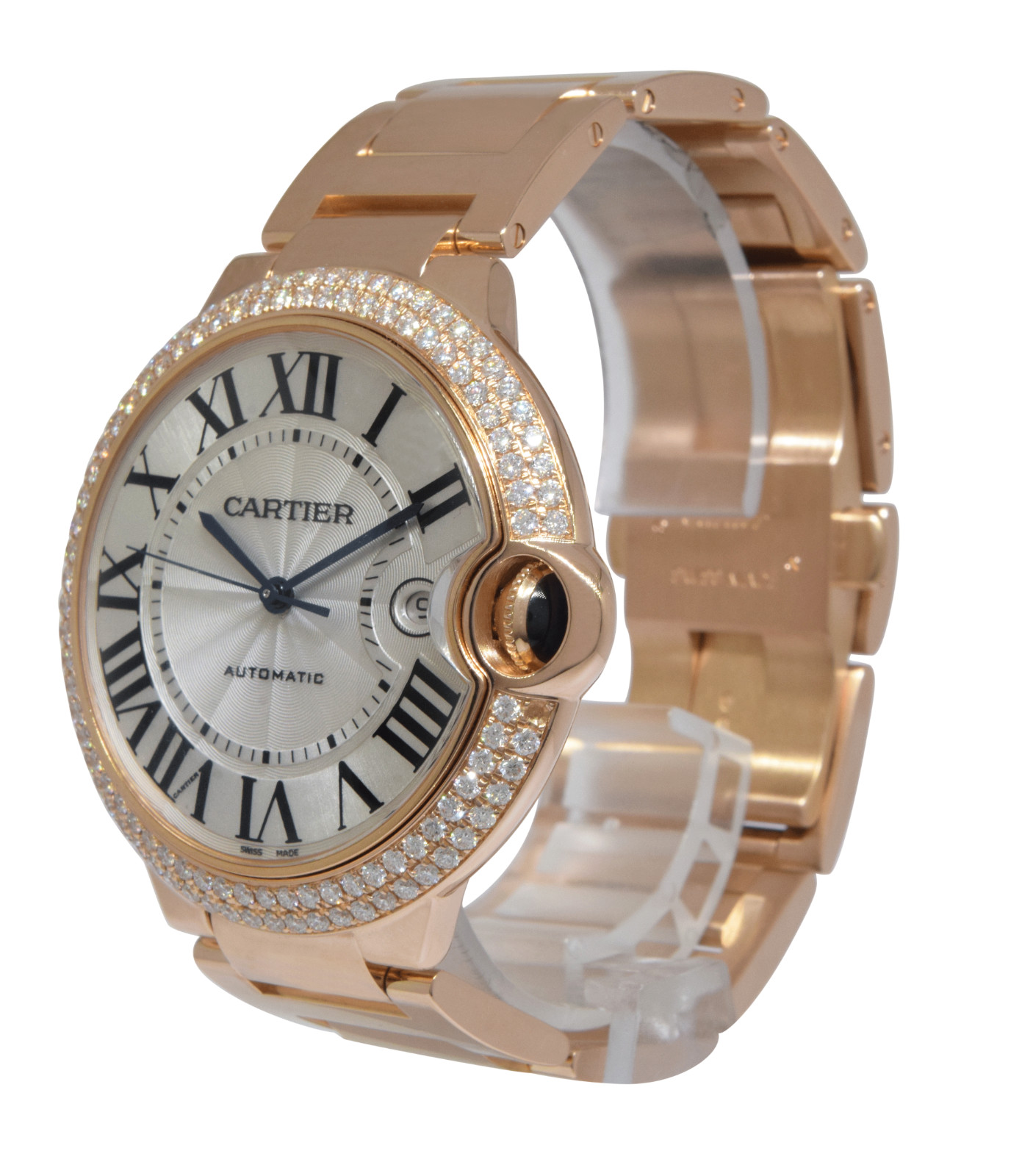Cartier Ballon Bleu 42mm 18k Rose Gold Diamond Automatic Watch WE9008Z3 2999 Cartier Ballon Bleu 42mm 18k Rose Gold Diamond Automatic Watch WE9008Z3 2999