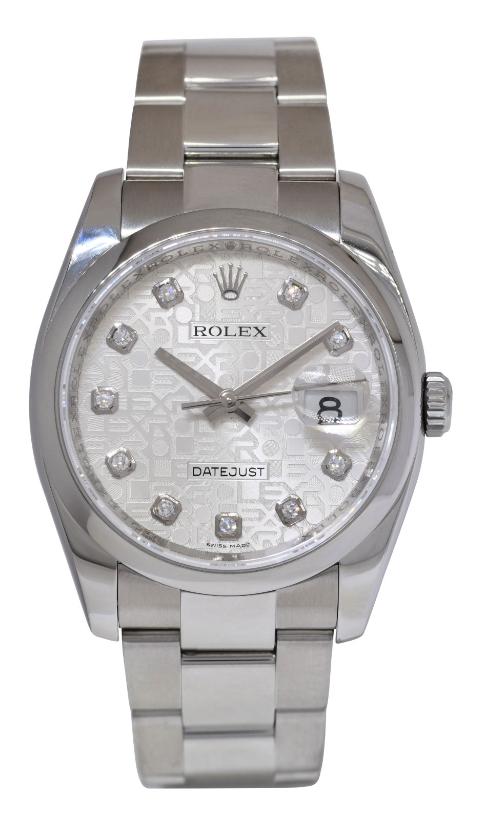 Rolex Datejust Steel Jubilee Diamond Dial Oyster Bracelet 36mm Watch Z 116200 Rolex Datejust Steel Jubilee Diamond Dial Oyster Bracelet 36mm Watch Z 116200