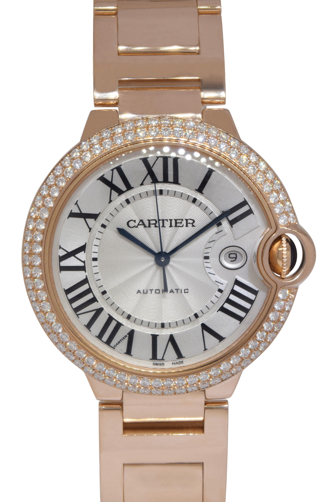 Cartier Ballon Bleu 42mm 18k Rose Gold Diamond Automatic Watch WE9008Z3 2999 Cartier Ballon Bleu 42mm 18k Rose Gold Diamond Automatic Watch WE9008Z3 2999