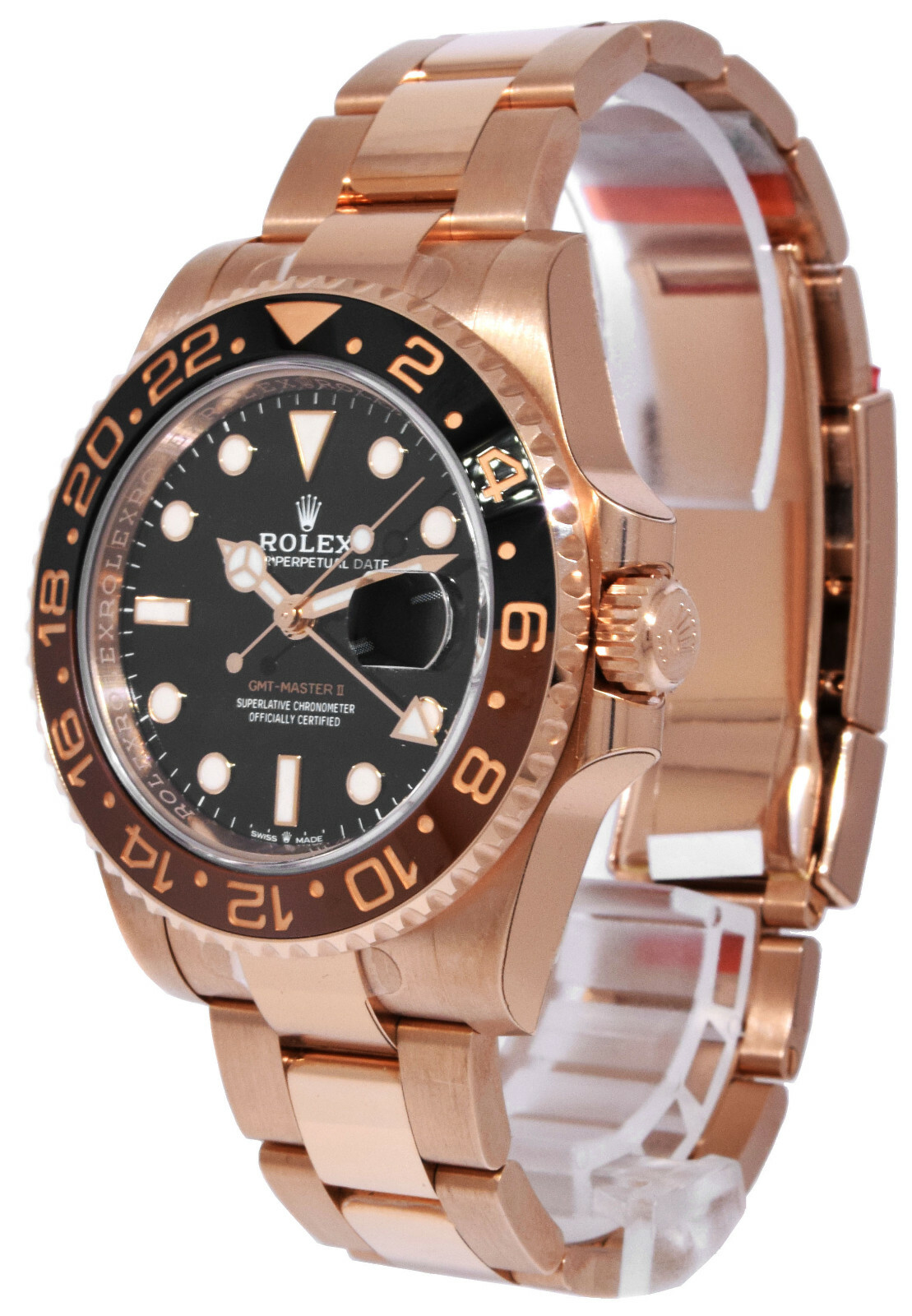 NOS Rolex GMT-Master II 18k Everose Gold "Root Beer" Ceramic Bezel '21 126715