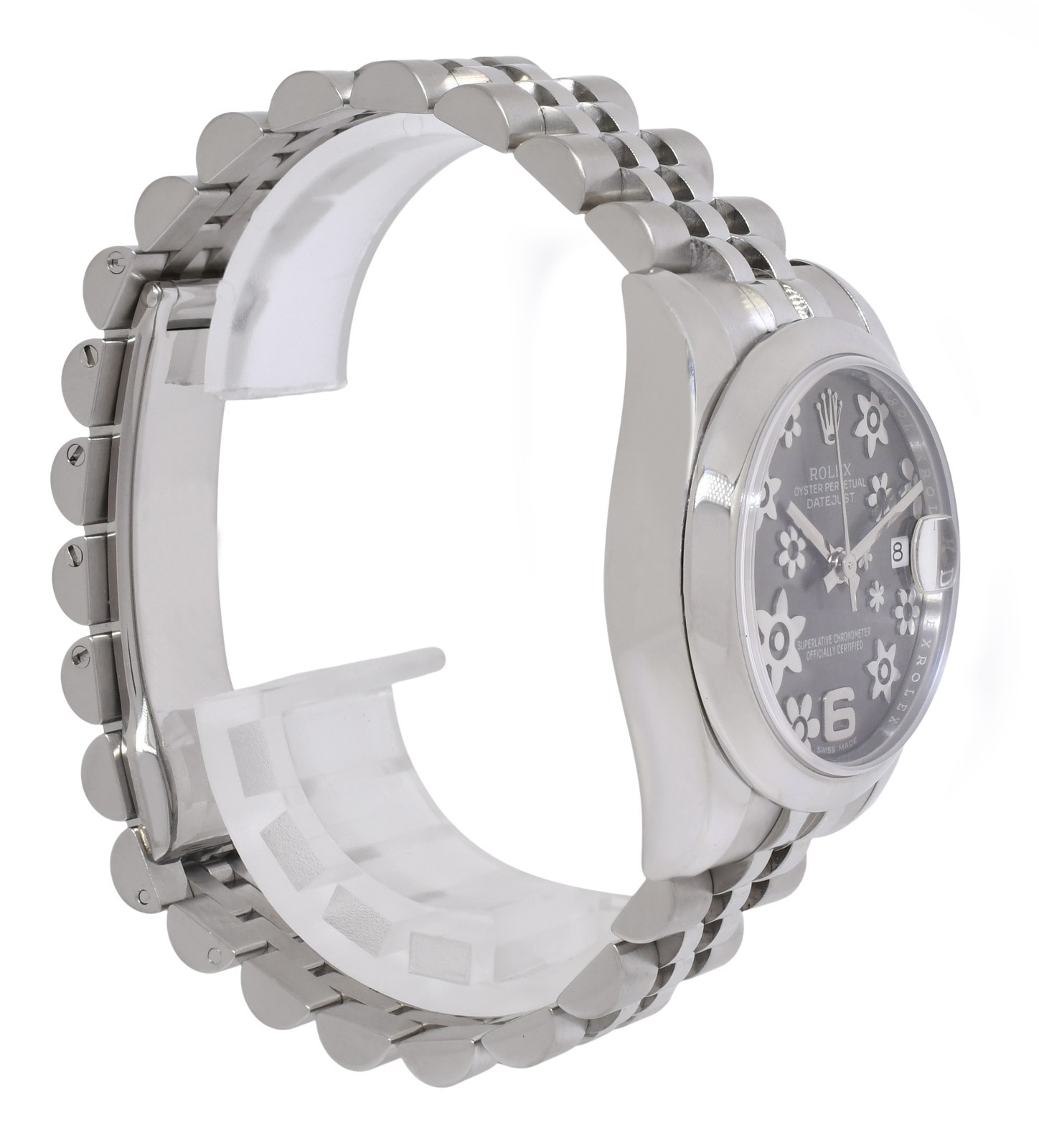 Rolex Datejust Steel Rhodium Floral Dial Jubilee Bracelet 31mm Watch '12+ 178240 Rolex Datejust Steel Rhodium Floral Dial Jubilee Bracelet 31mm Watch '12+ 178240