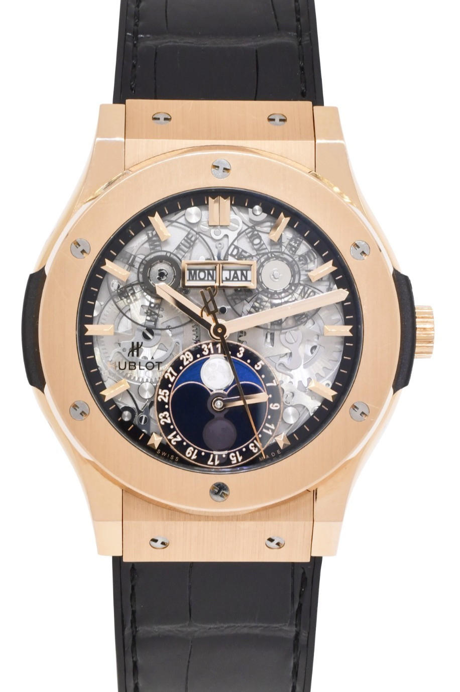 Hublot Classic Fusion Aerofusion Moonphase Skeleton Watch B/P 517.OX.0180.LR Hublot Classic Fusion Aerofusion Moonphase Skeleton Watch B/P 517.OX.0180.LR