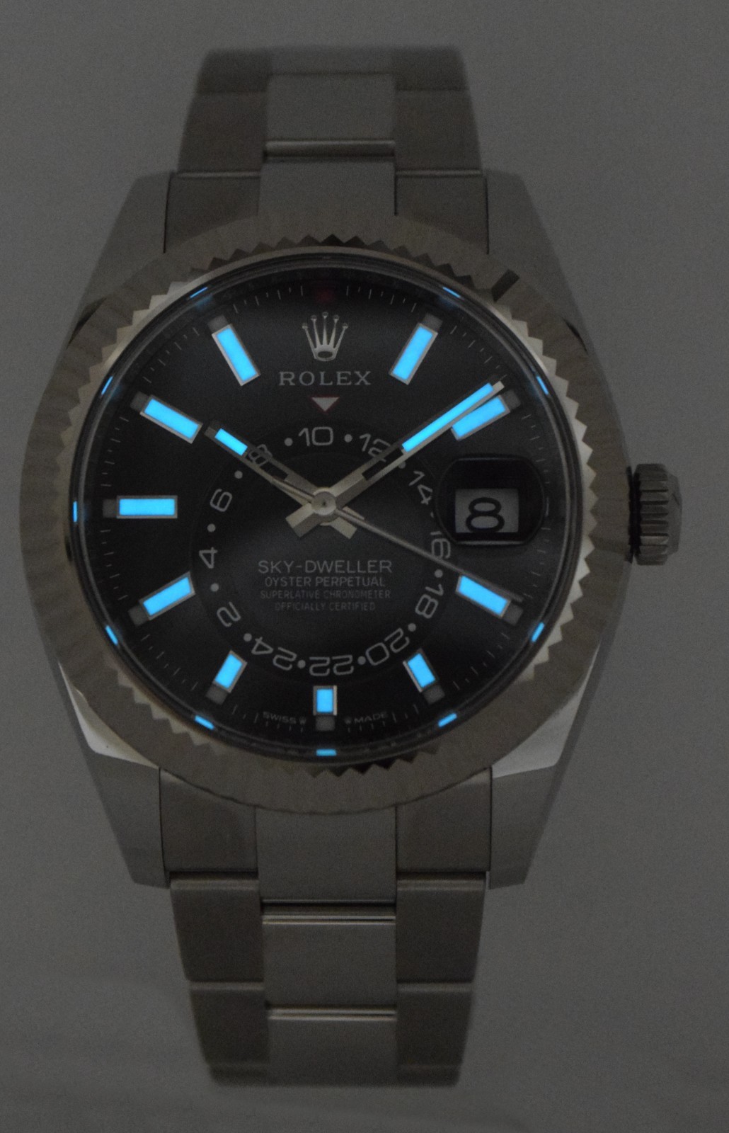 NOS Rolex Sky-Dweller 18k Gold & Steel Black Dial 42mm Watch B/P '25 336934 NOS Rolex Sky-Dweller 18k Gold & Steel Black Dial 42mm Watch B/P '25 336934