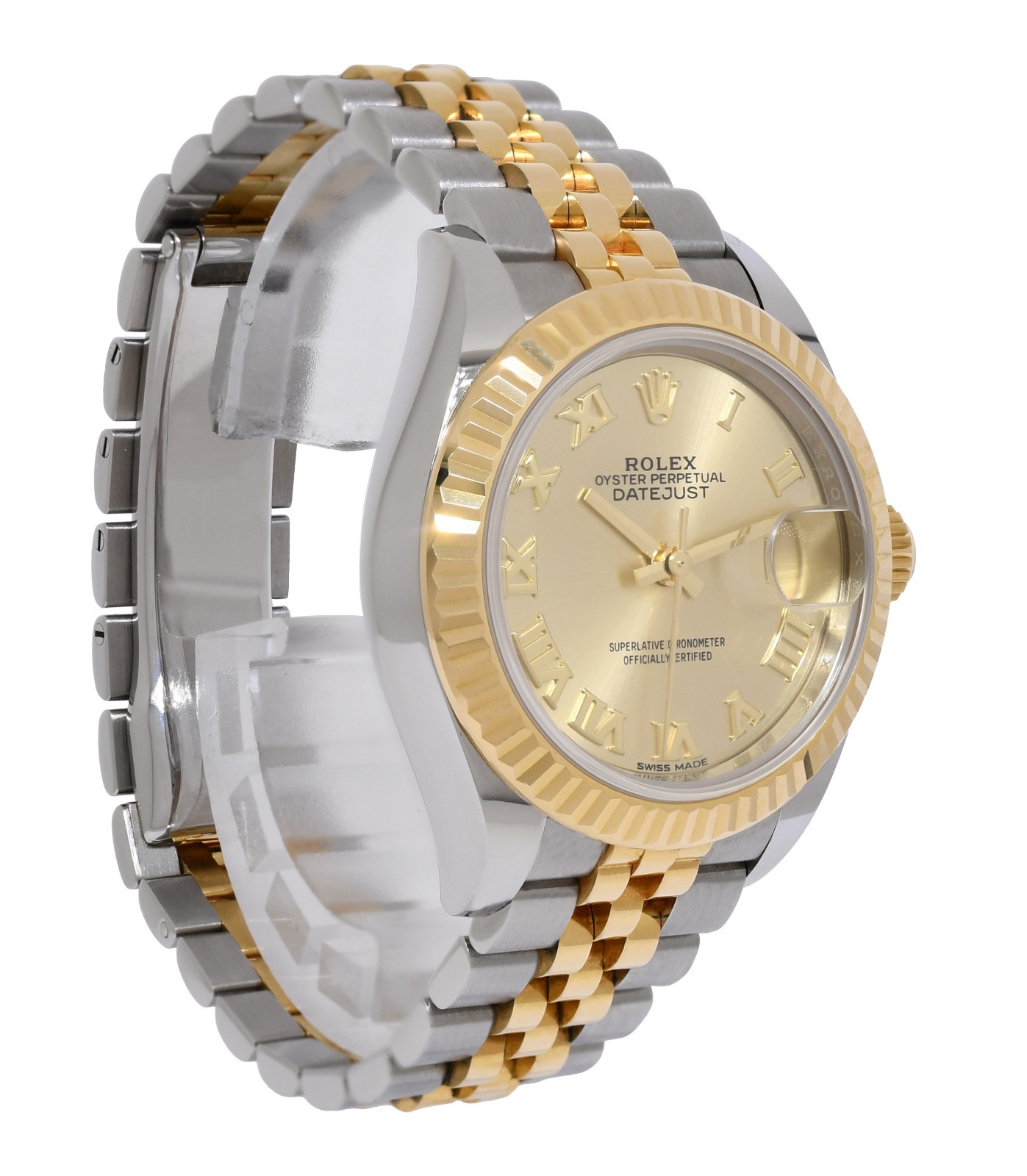 Rolex Datejust 28 18k Yellow Gold/Steel Champagne Ladies Watch +Card '19 279173