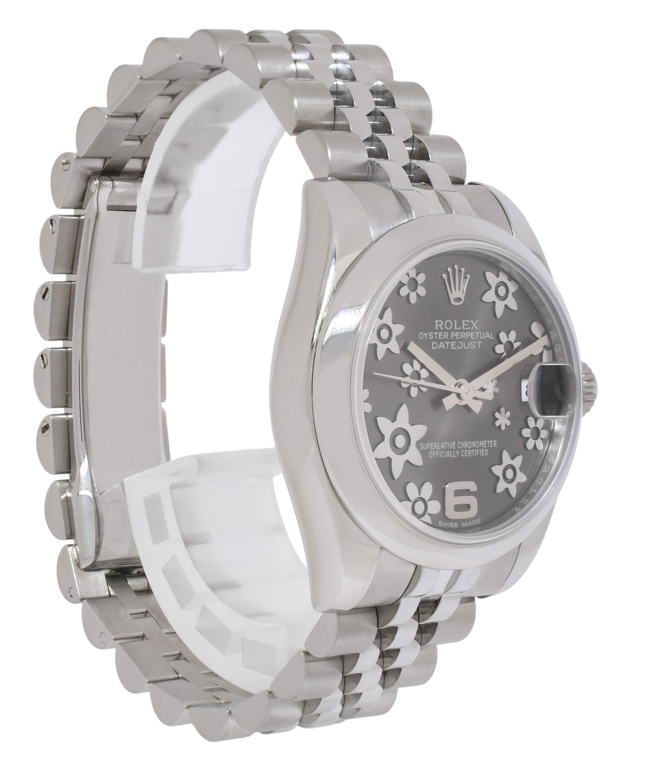 Rolex Datejust Steel Rhodium Floral Dial Jubilee Bracelet 31mm Watch '12+ 178240 Rolex Datejust Steel Rhodium Floral Dial Jubilee Bracelet 31mm Watch '12+ 178240
