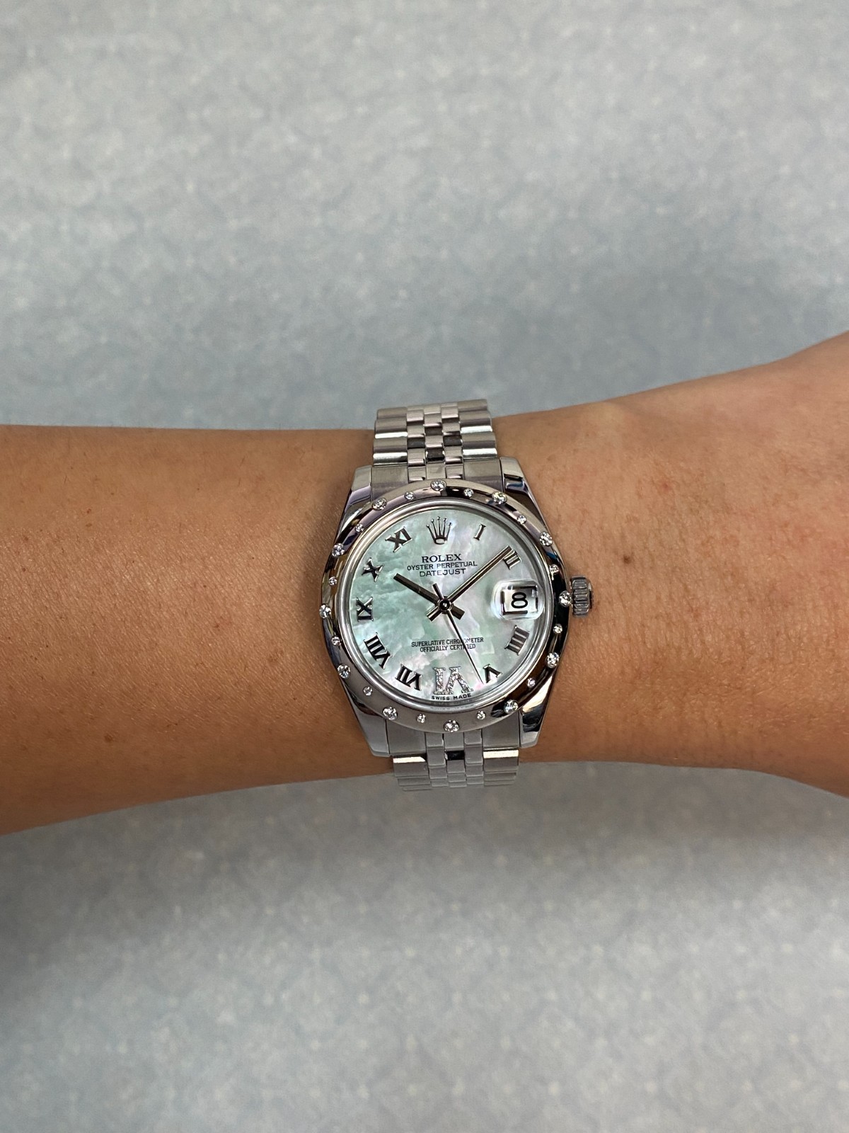 Rolex Datejust Steel 18k Gold Diamond VI MOP Ladies 31mm Watch +Card '17 178344 Rolex Datejust Steel 18k Gold Diamond VI MOP Ladies 31mm Watch +Card '17 178344