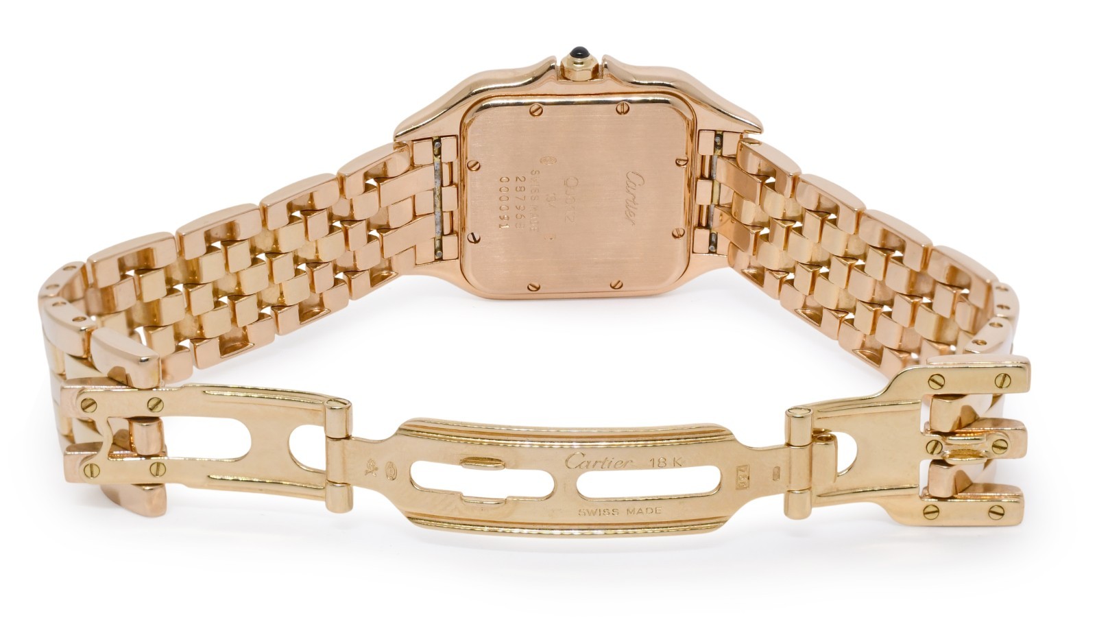 Cartier Panthere Large RARE 18k Rose Gold White Dial Quartz Watch 287968 Cartier Panthere Large RARE 18k Rose Gold White Dial Quartz Watch 287968