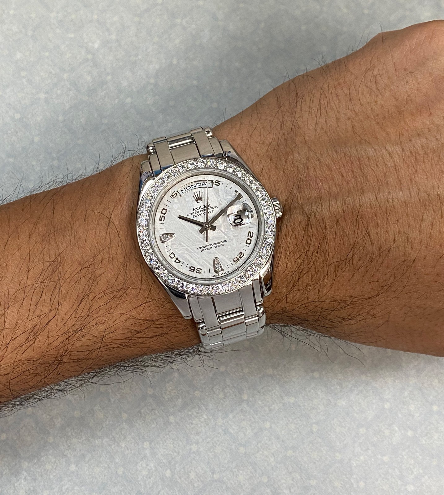 Rolex Masterpiece Platinum Meteorite Diamond Dial/Bezel 39mm Watch Z 18946 Rolex Masterpiece Platinum Meteorite Diamond Dial/Bezel 39mm Watch Z 18946