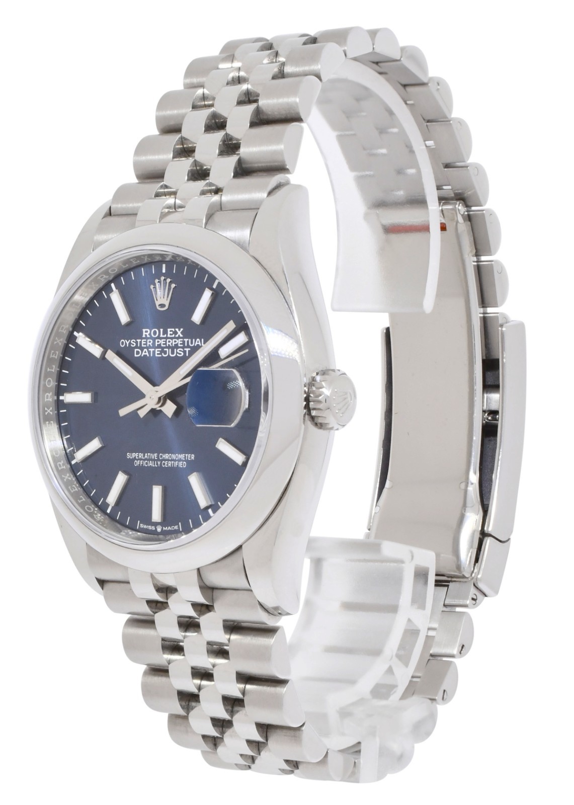 Rolex Datejust 36 Steel Blue Dial Jubilee Bracelet Mens Watch +Card '24 126200