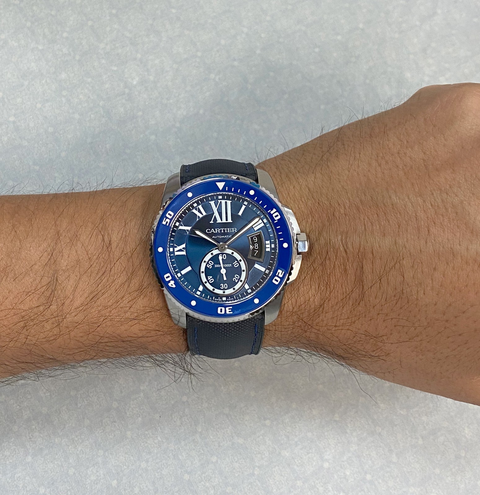 Cartier Calibre Diver Steel & Ceramic Bezel Blue 42mm Watch WSCA0010 3729