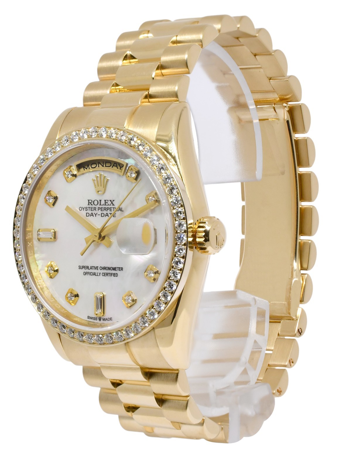 Rolex Day-Date President Yellow Gold MOP Diamond Dial/Bezel 36mm Watch Z 118238 Rolex Day-Date President Yellow Gold MOP Diamond Dial/Bezel 36mm Watch Z 118238