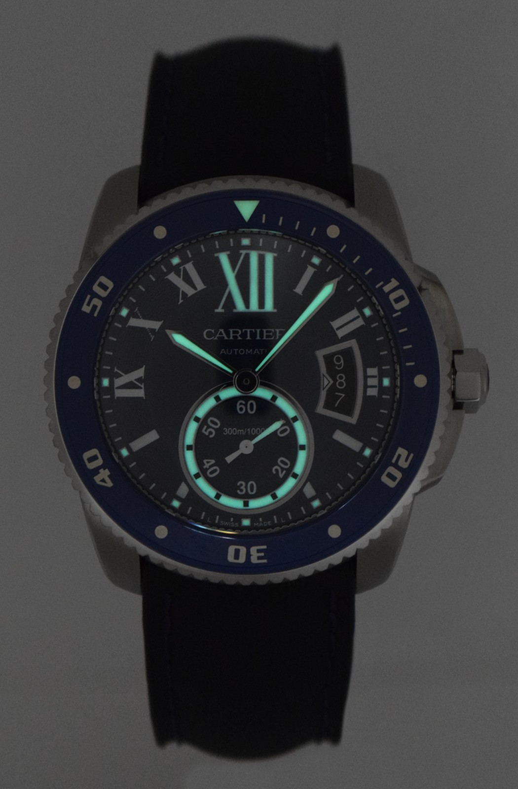Cartier Calibre Diver Steel & Ceramic Bezel Blue 42mm Watch WSCA0010 3729