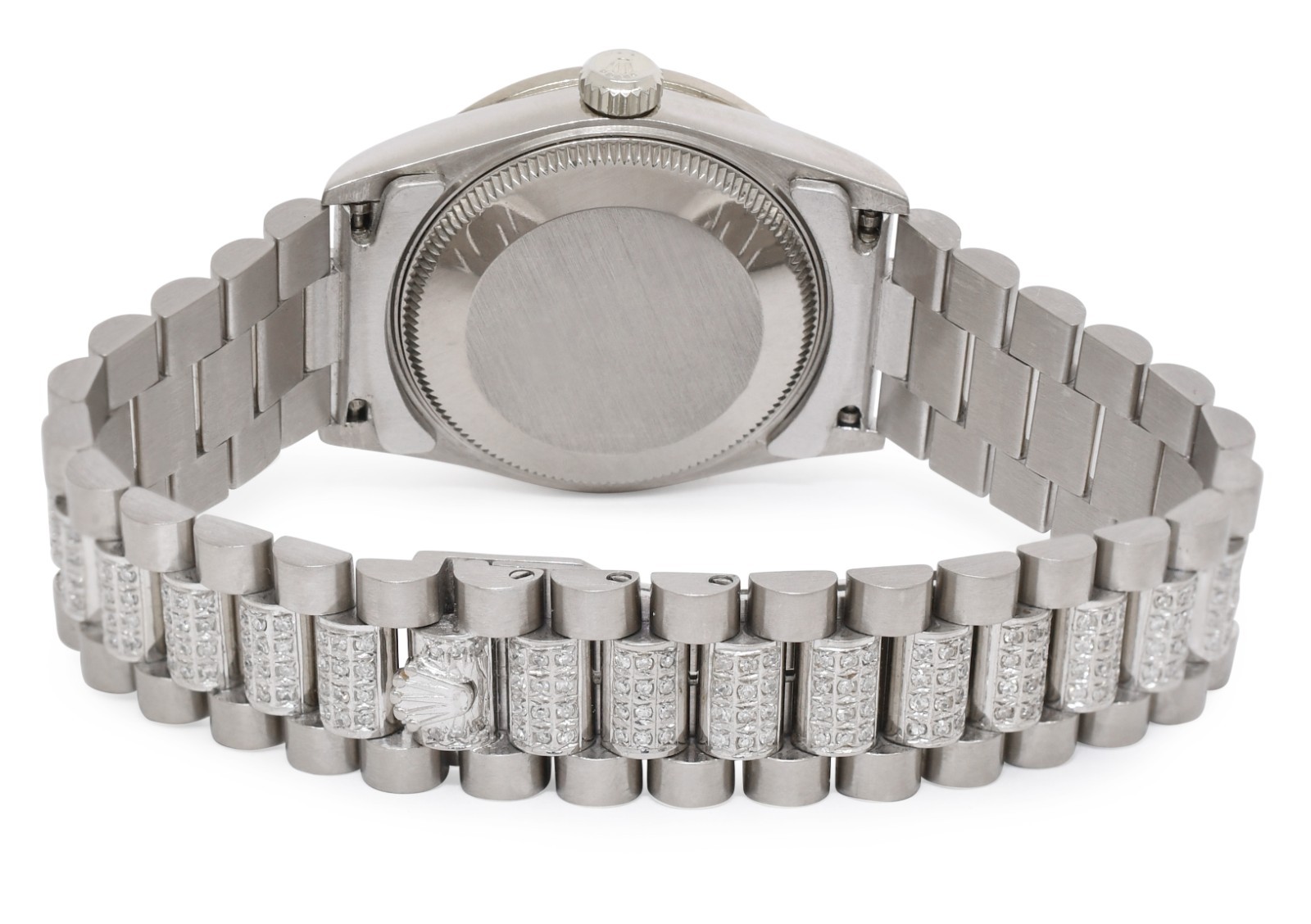 Rolex Datejust President 18k White Gold Pave Diamond & Sapphire 31mm Watch 68279 Rolex Datejust President 18k White Gold Pave Diamond & Sapphire 31mm Watch 68279