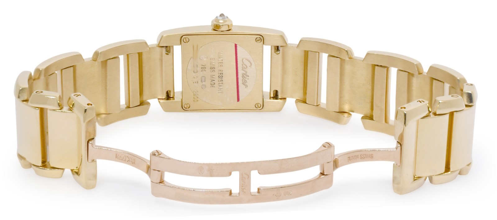 Cartier Tankissime 18k Yellow Gold & Diamond Ladies Quartz Watch WE70017H 2800