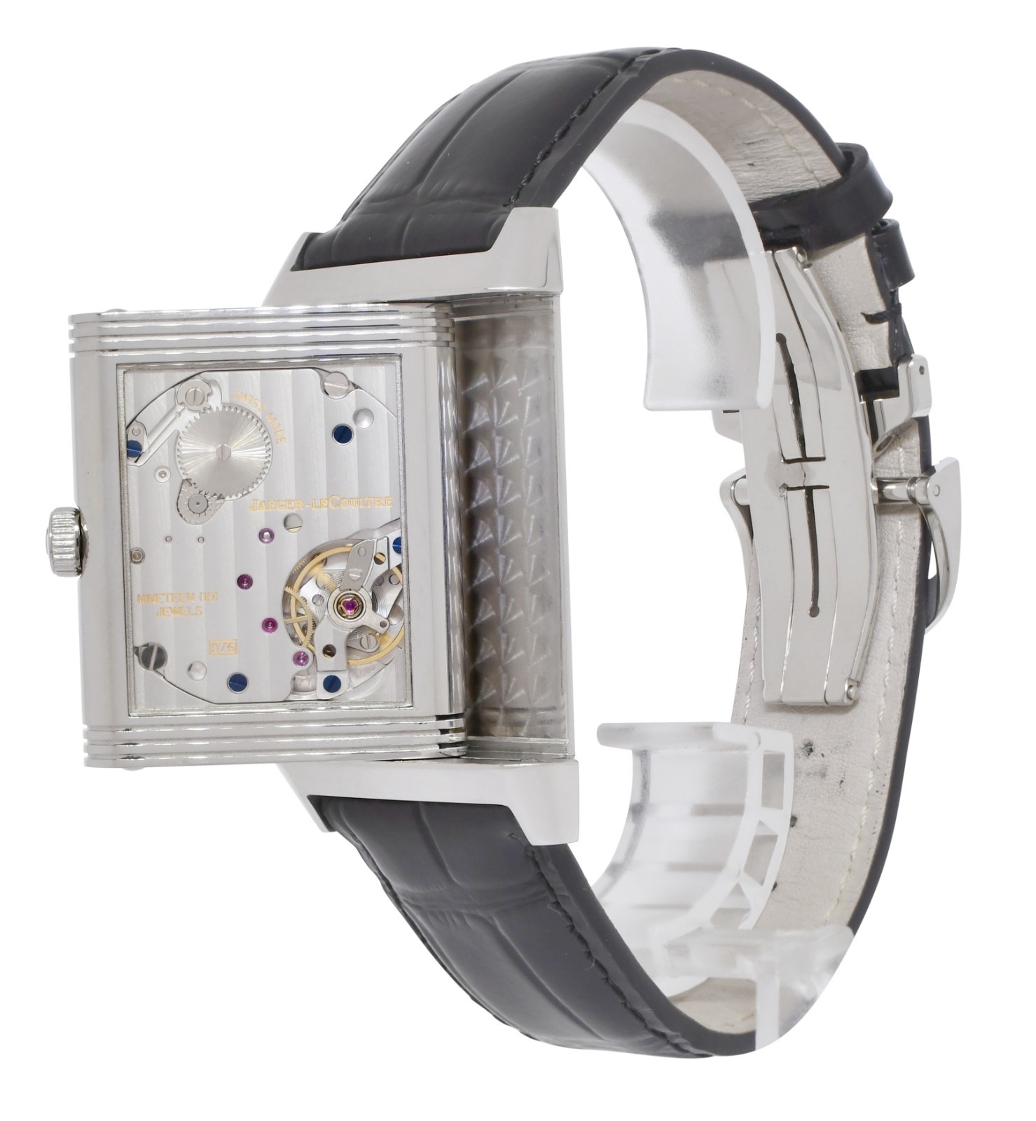 Jaeger LeCoultre Reverso Grande 976 Steel Manual Watch +Paper Q3738420 273.8.04