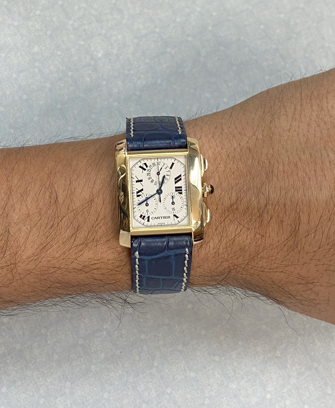 Cartier Tank Francaise Chronoflex 18k Yellow Gold Watch +Papers W5000556 1830 Cartier Tank Francaise Chronoflex 18k Yellow Gold Watch +Papers W5000556 1830