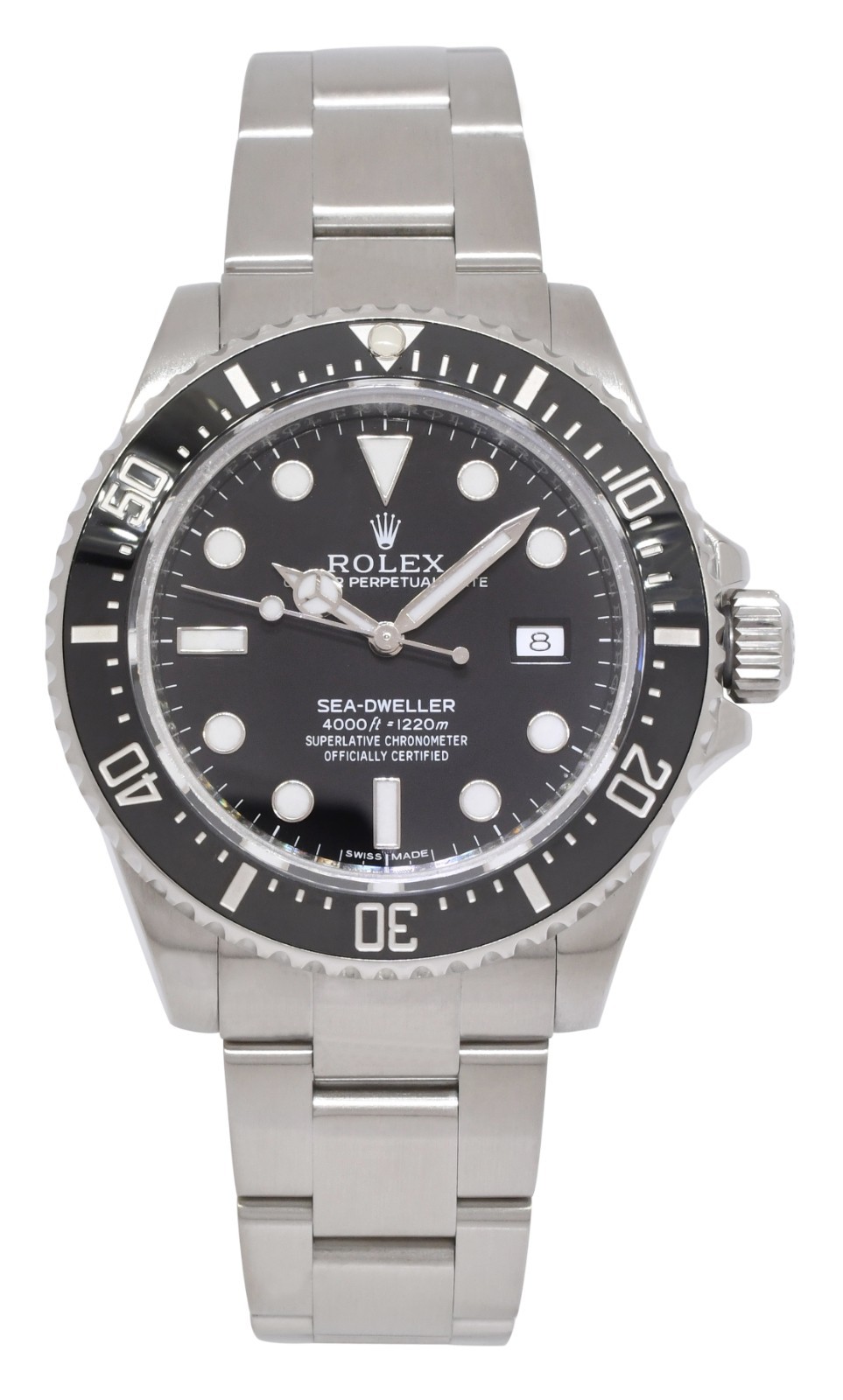 Rolex Sea-Dweller Date Steel Black Dial/Bezel Mens 40mm Watch B/P '15 116600
