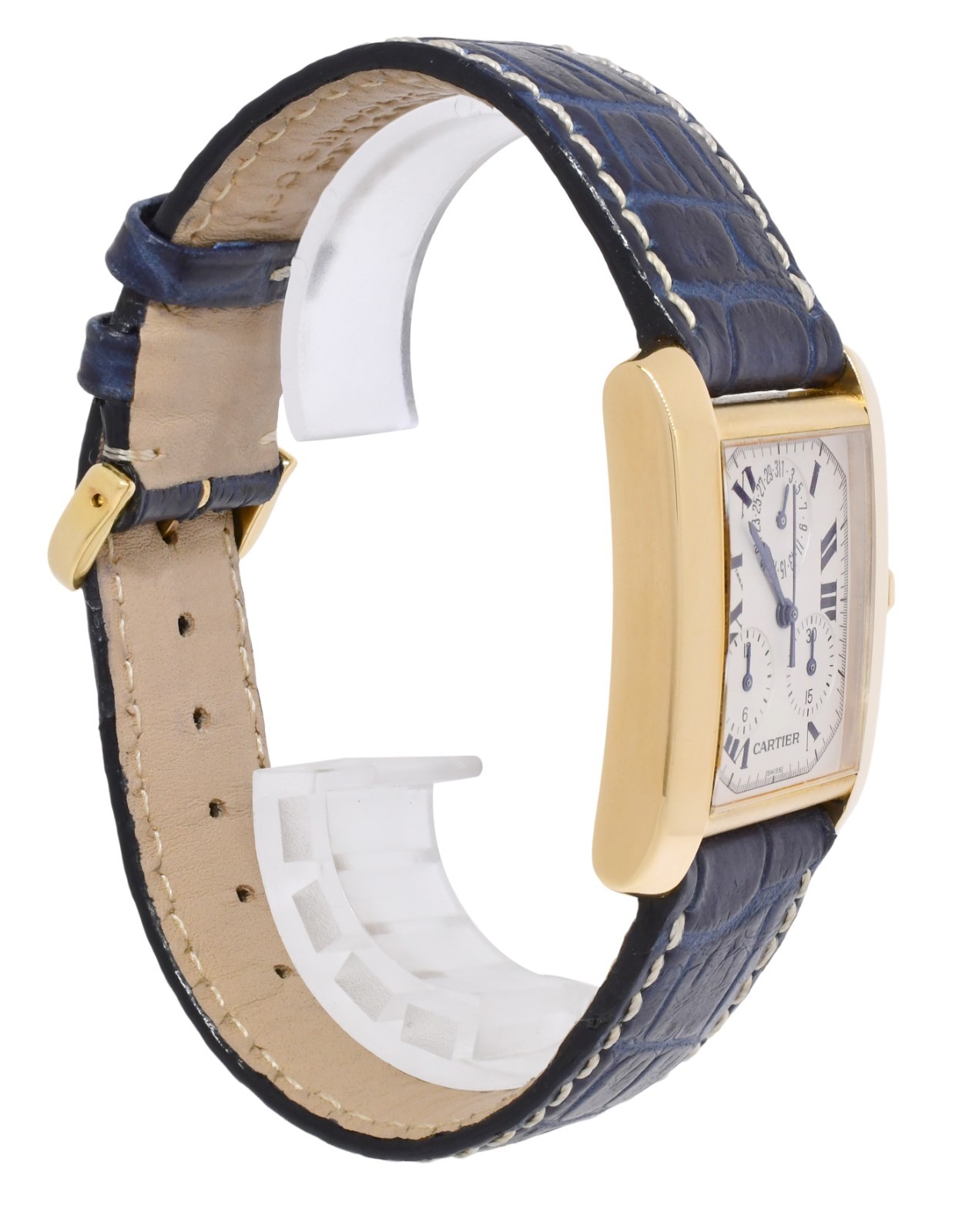 Cartier Tank Francaise Chronoflex 18k Yellow Gold Watch +Papers W5000556 1830 Cartier Tank Francaise Chronoflex 18k Yellow Gold Watch +Papers W5000556 1830