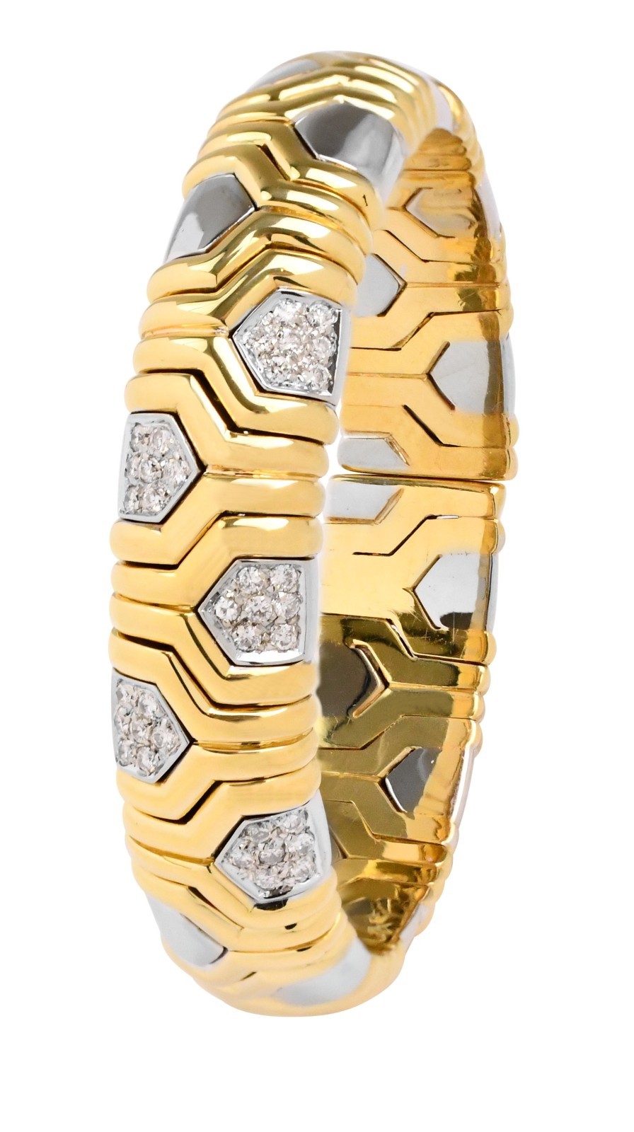 18k Yellow & White Gold Diamond Bracelet