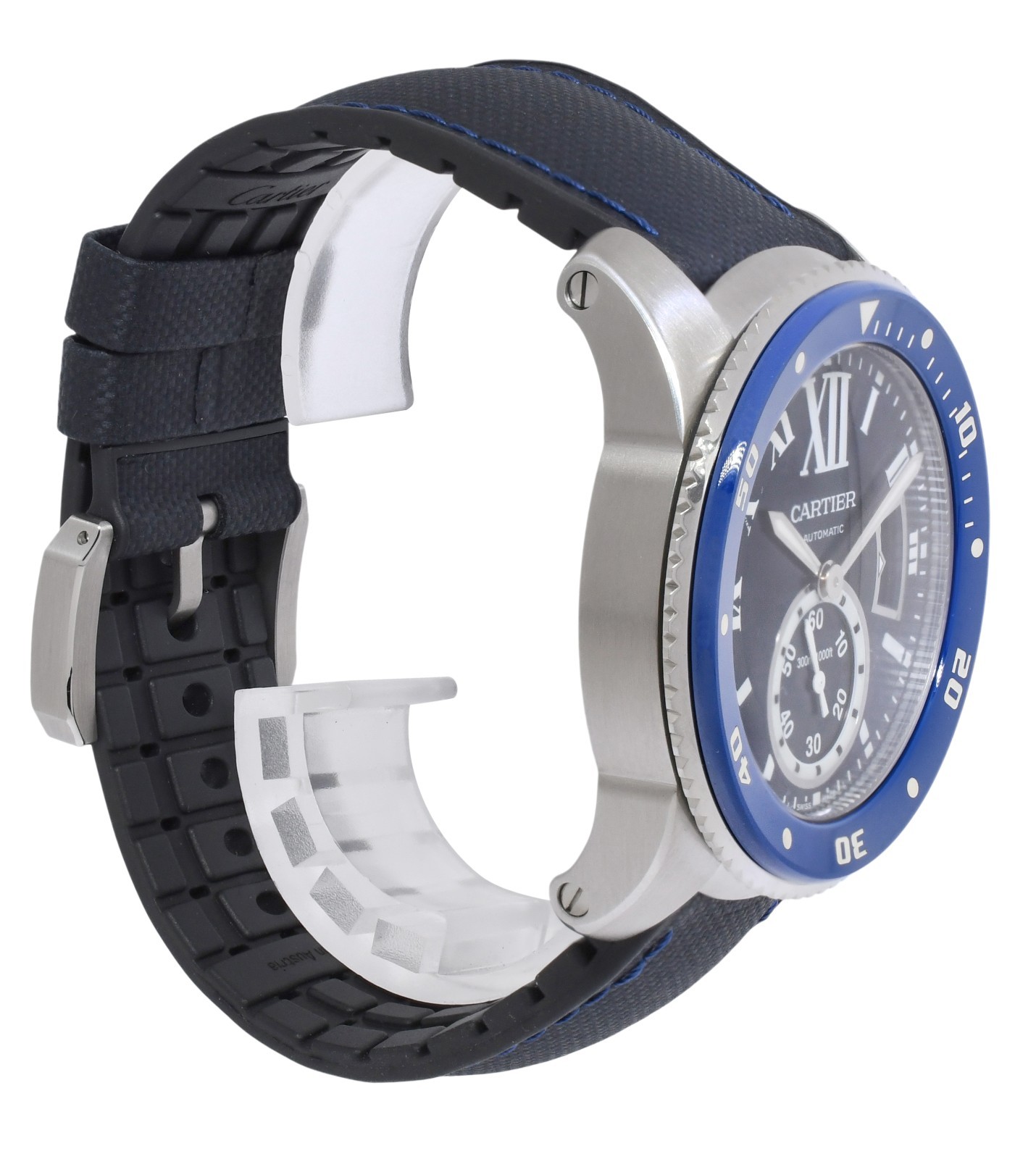Cartier Calibre Diver Steel & Ceramic Bezel Blue 42mm Watch WSCA0010 3729