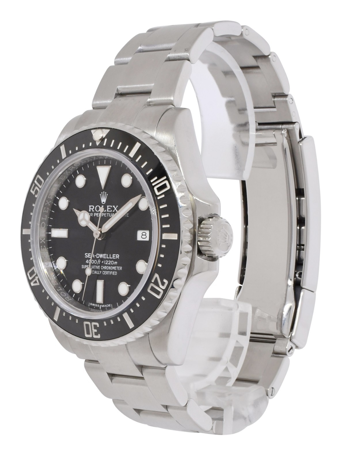 Rolex Sea-Dweller Date Steel Black Dial/Bezel Mens 40mm Watch B/P '15 116600