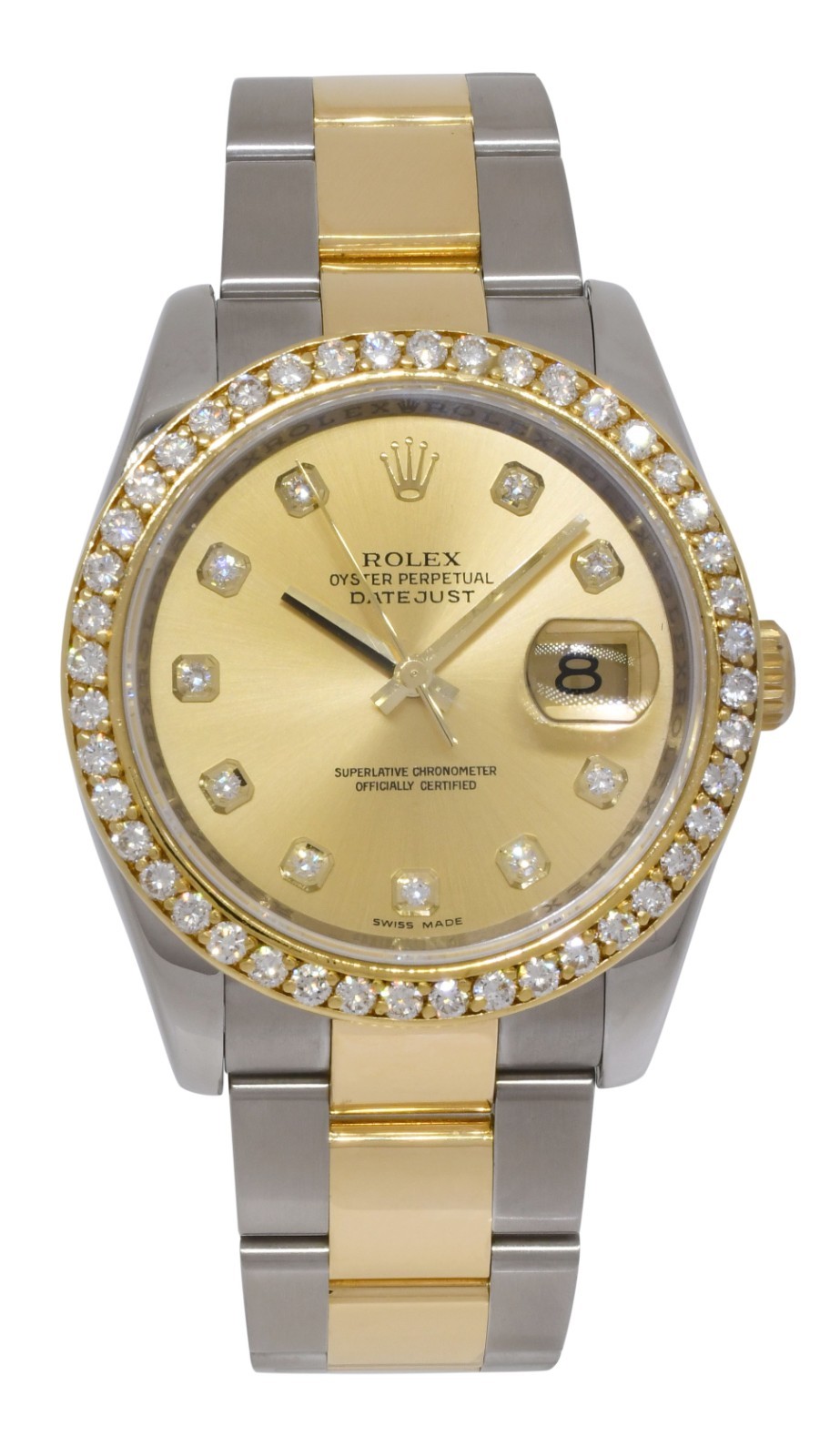 Rolex Datejust 18k Yellow Gold/Steel Diamond Dial/Bezel 36mm Watch D 116233 Rolex Datejust 18k Yellow Gold/Steel Diamond Dial/Bezel 36mm Watch D 116233